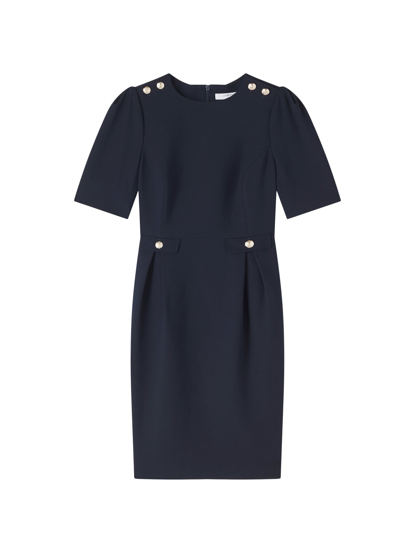 Marjorie Navy Crepe Shift Dress