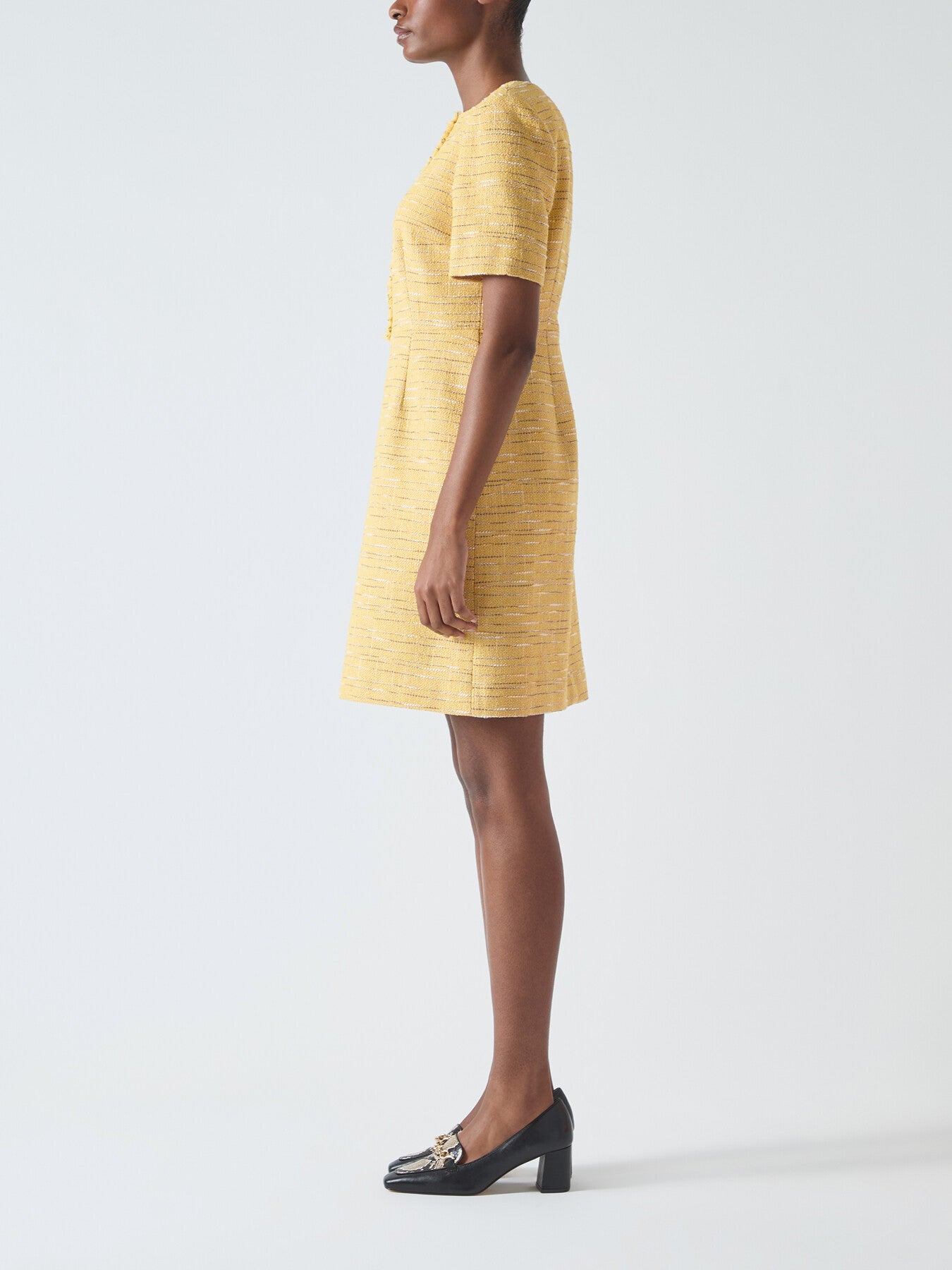 Varley Cotton Blend Tweed Mini Dress With Butt