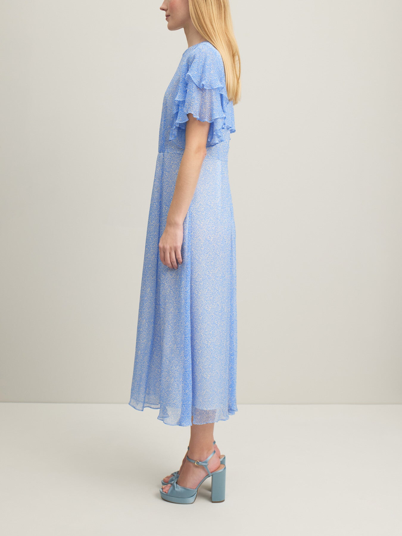 Agnes Mini Wiggle Print Georgette Dress