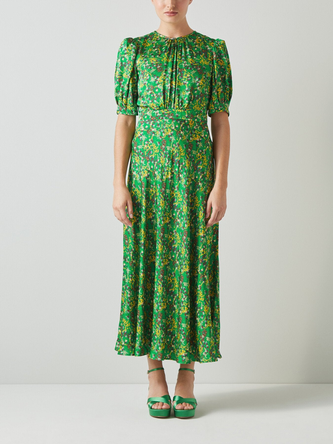 Jem And Yellow Floral Print Midi Dress