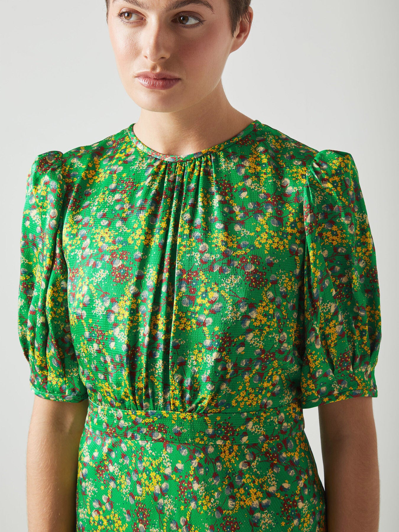 Jem And Yellow Floral Print Midi Dress