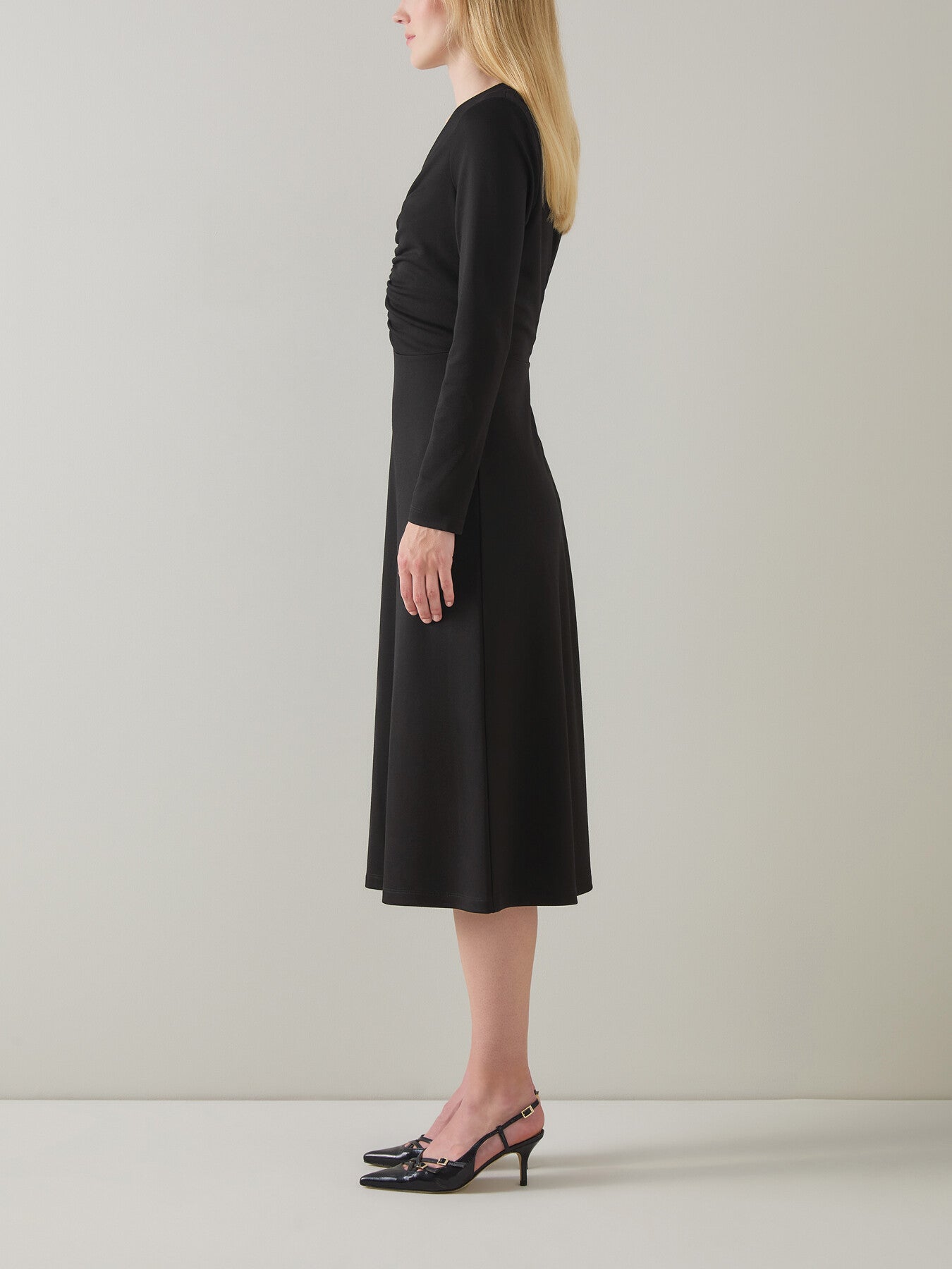Lacey Gathered Bust Midi Dress