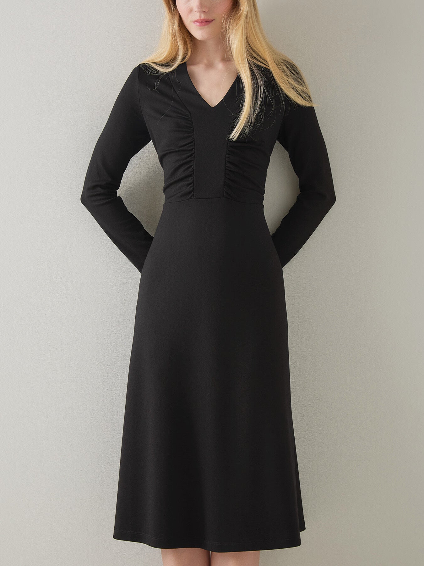Lacey Gathered Bust Midi Dress