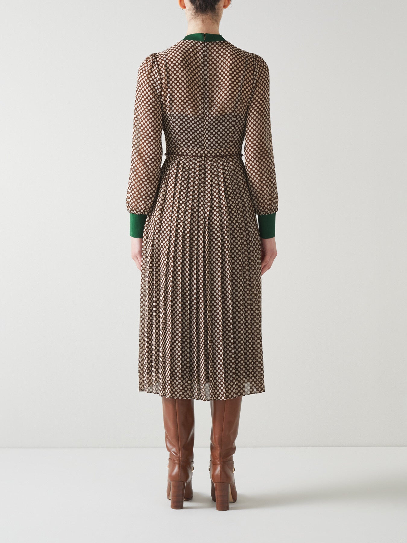 Marianne And Cream Graphic Spot Print Midi Dress