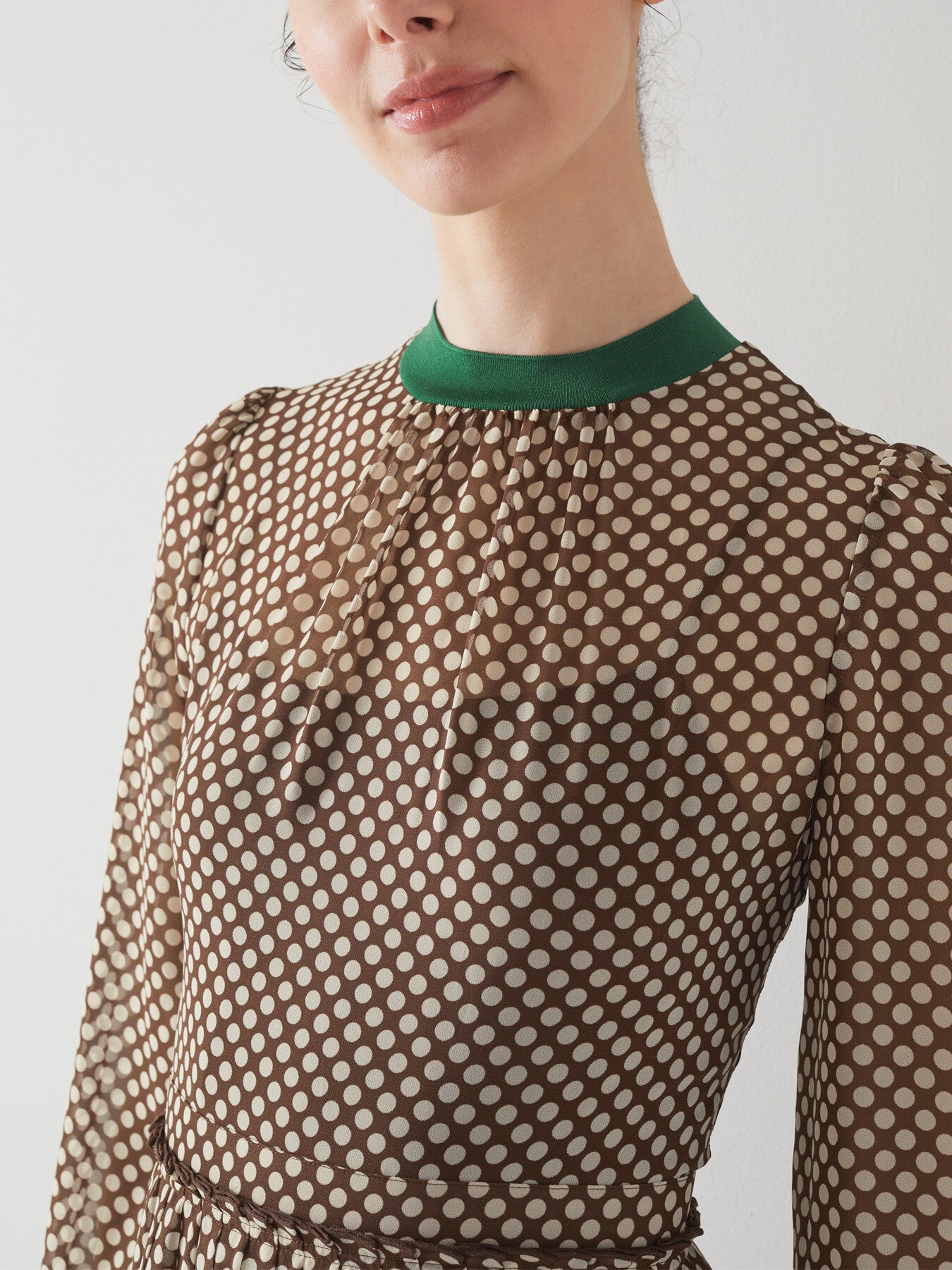 Marianne And Cream Graphic Spot Print Midi Dress