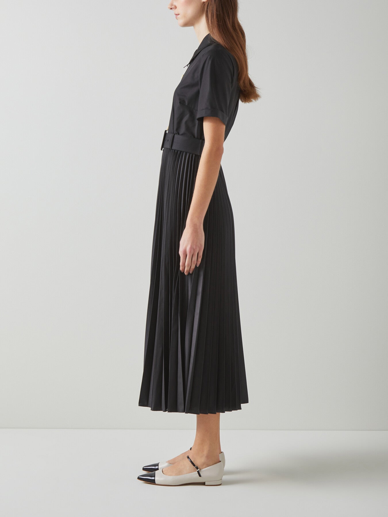 Cally Pleated Shirt Dress