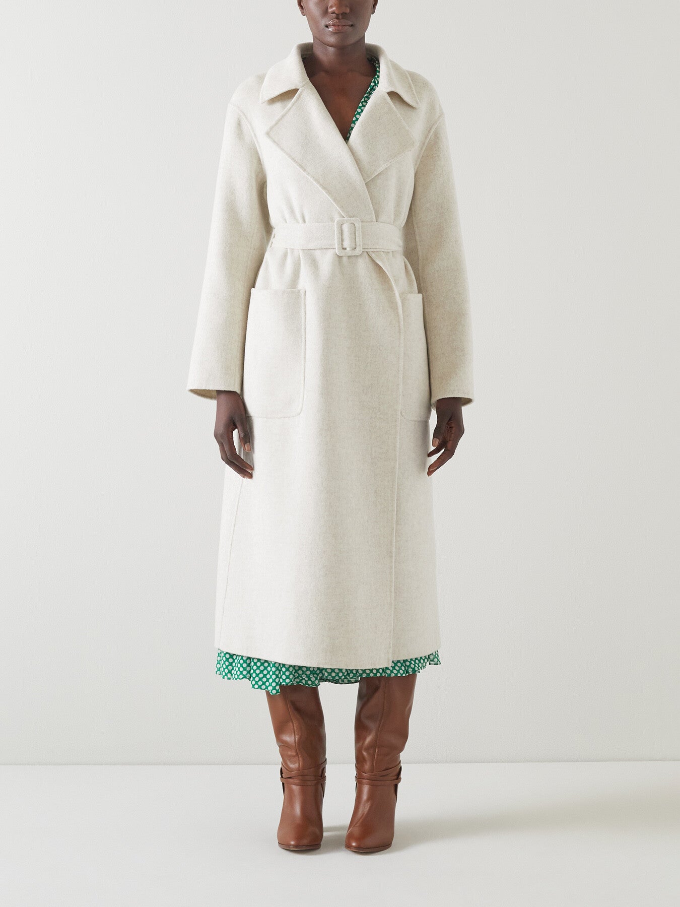 Anderson Cream Double-Faced Wool Coat