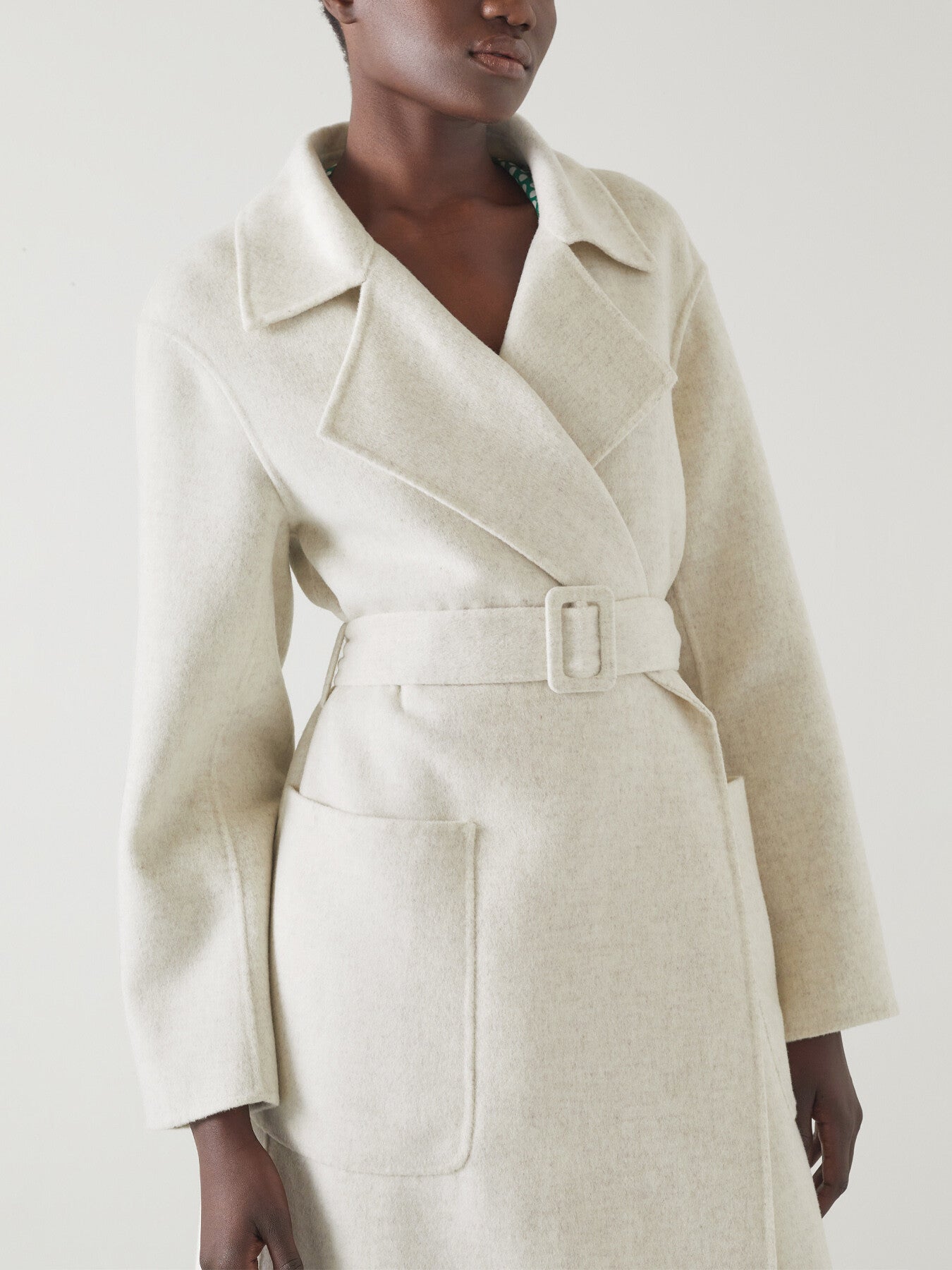 Anderson Cream Double-Faced Wool Coat