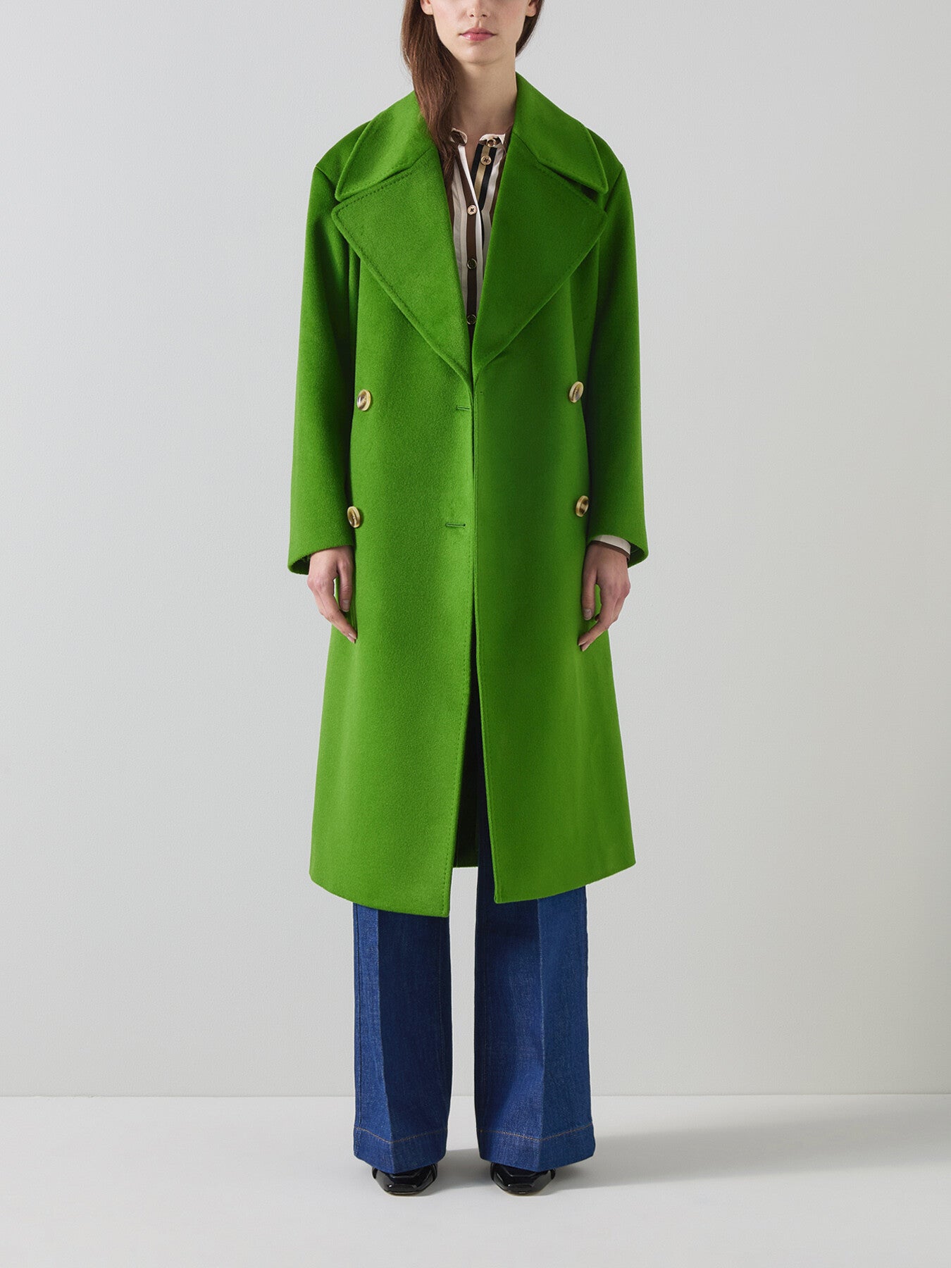 Amor Bright Double Breasted Wool Coat