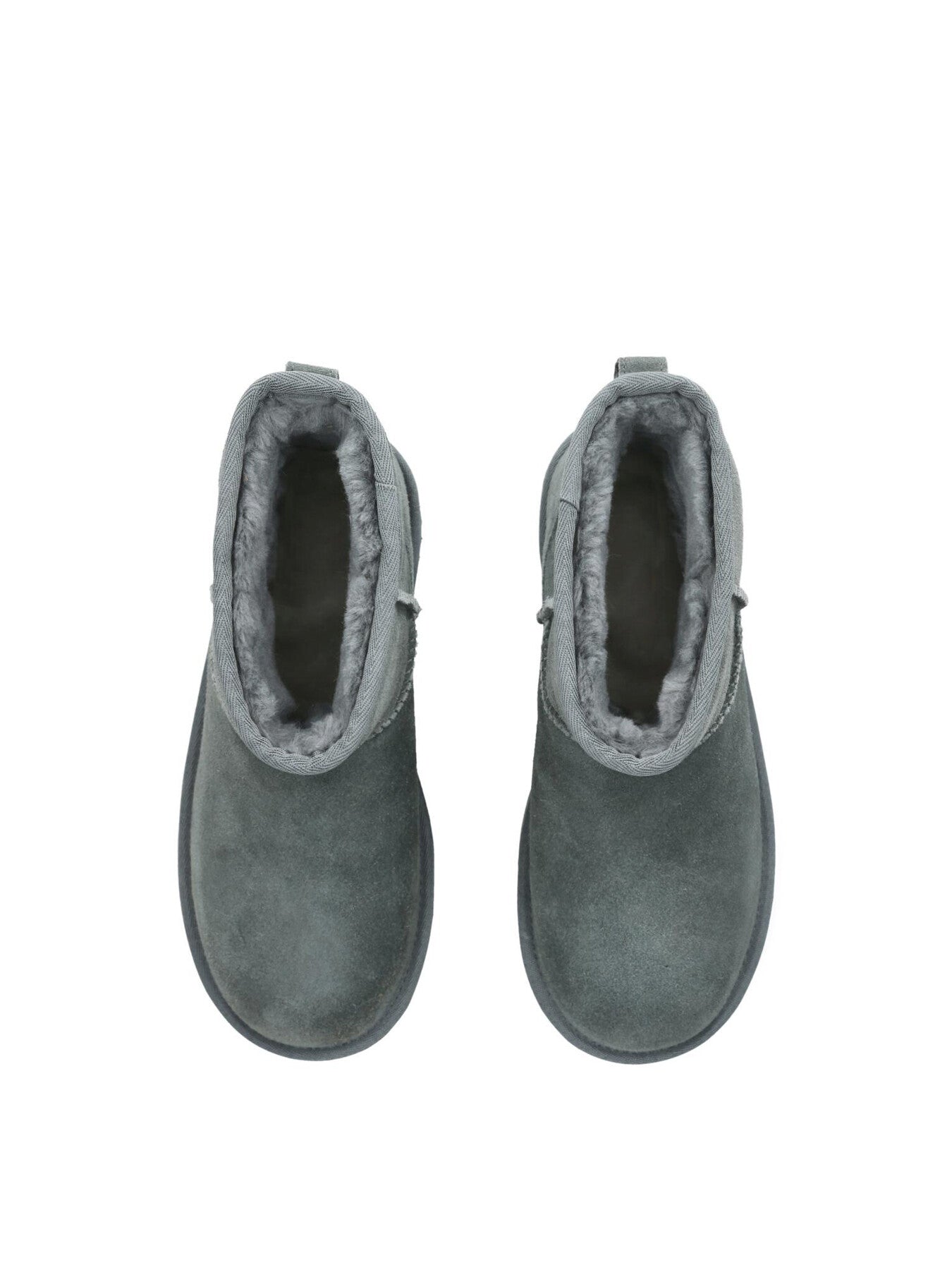Classic Mini Grey Platform Suede Ankle Boots