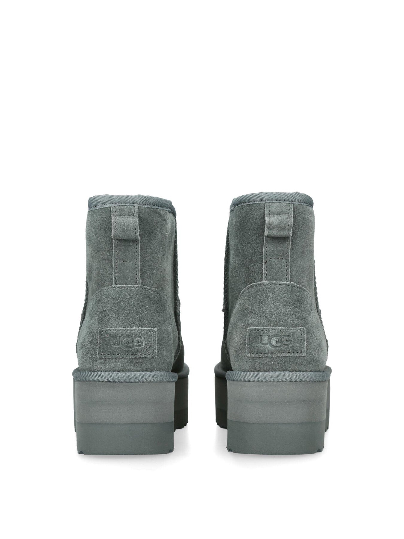 Classic Mini Grey Platform Suede Ankle Boots