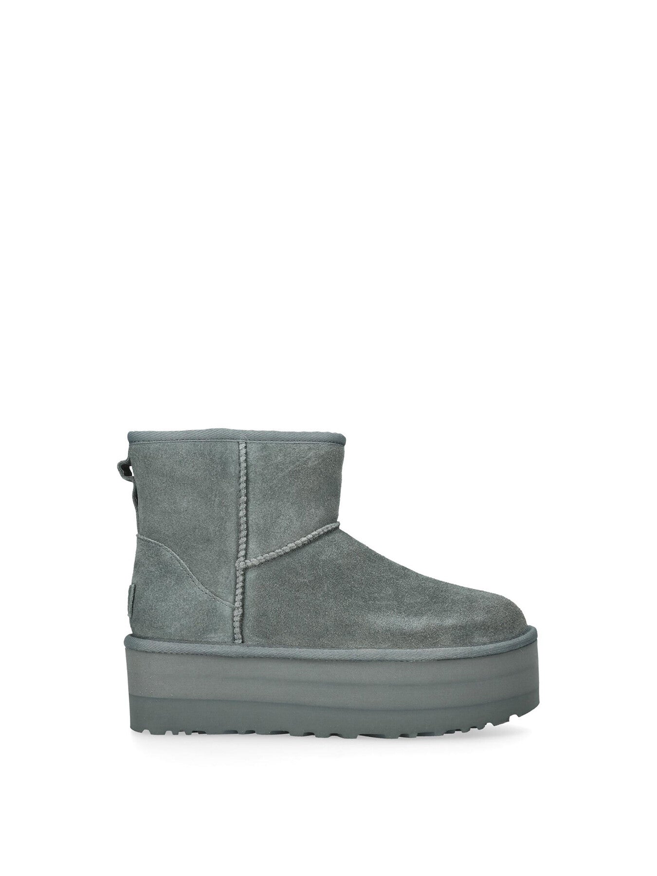 Classic Mini Grey Platform Suede Ankle Boots