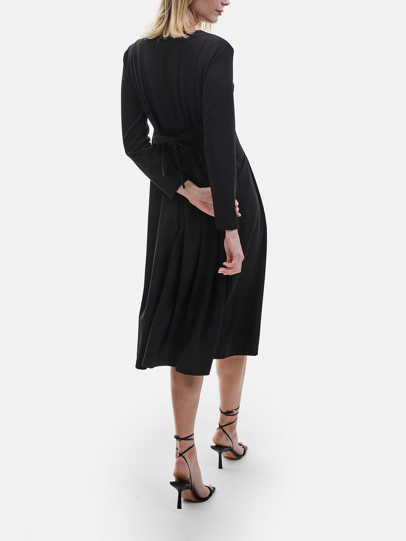 Buttoned Pocket Midi Dress
