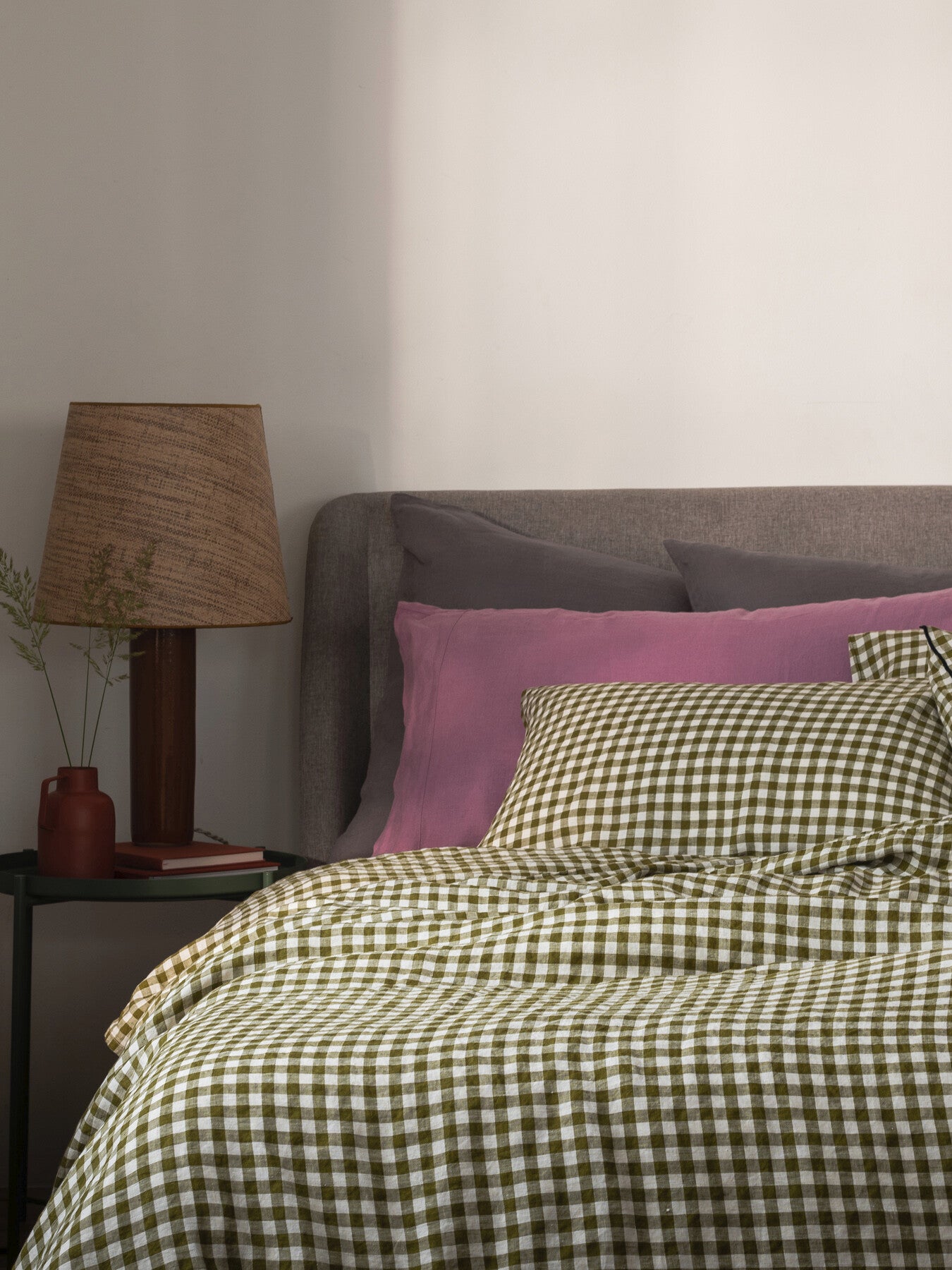 Gingham Linen Duvet Cover