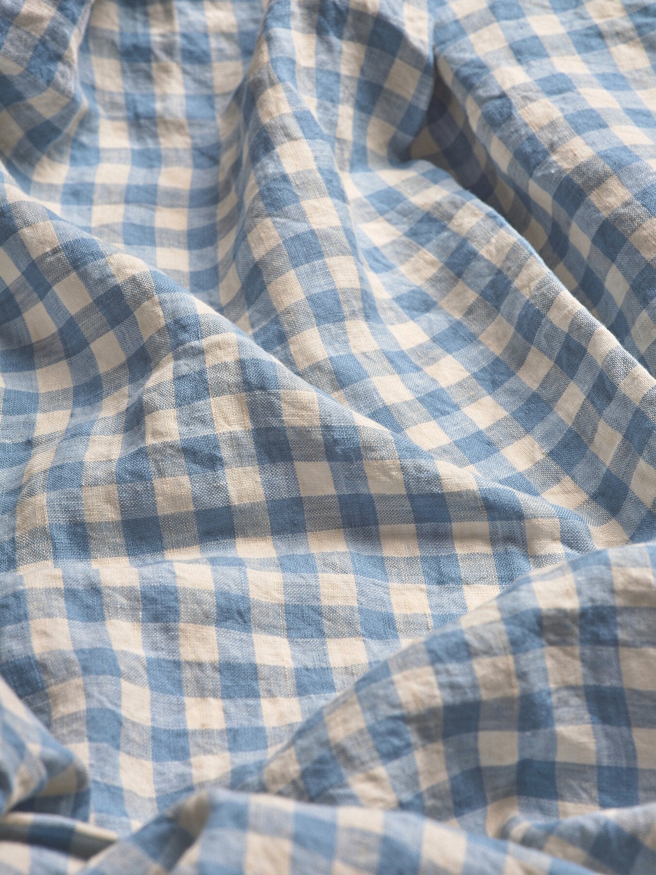 Gingham Linen Fitted Sheet