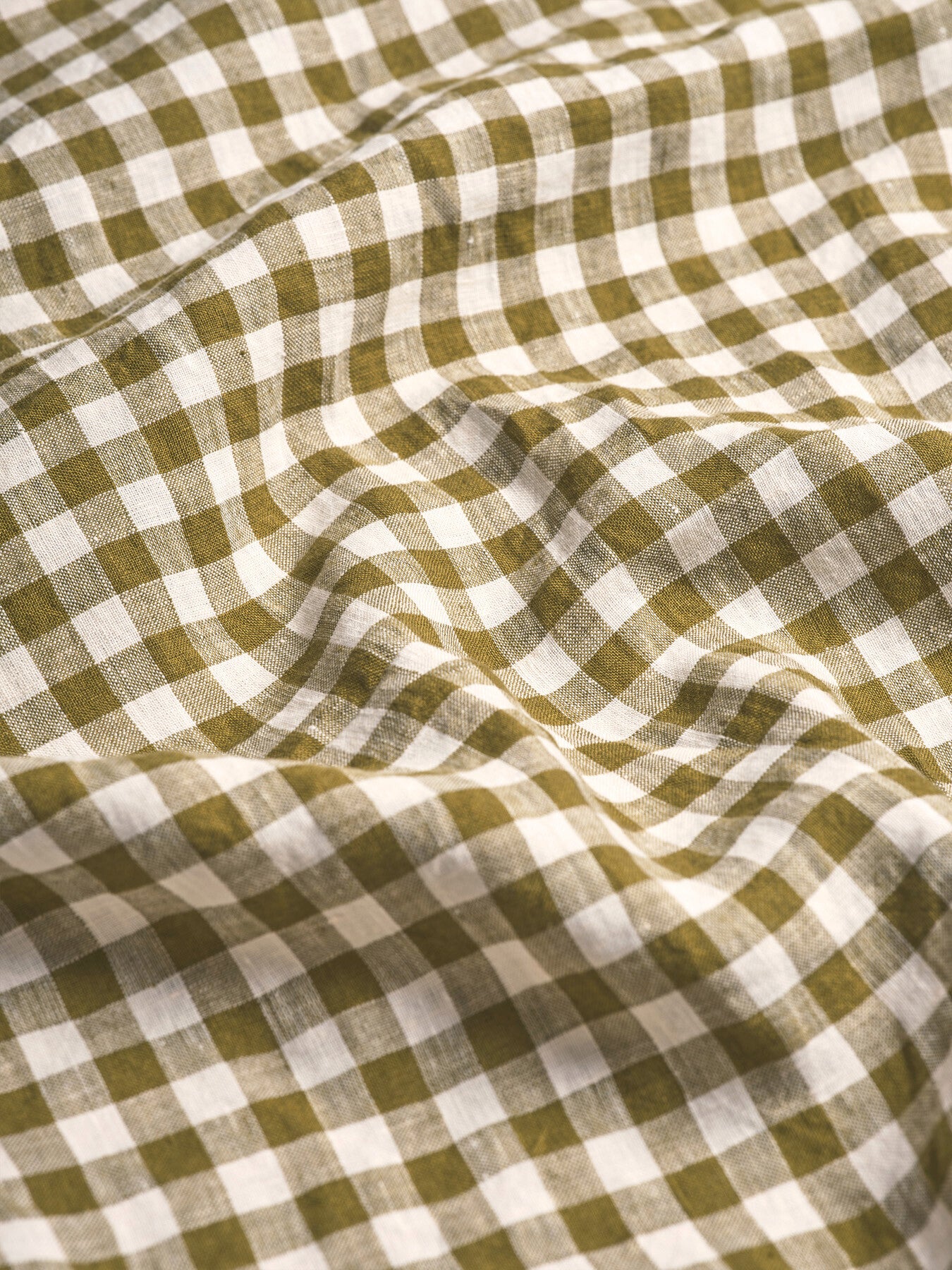 Gingham Linen Flat Sheet