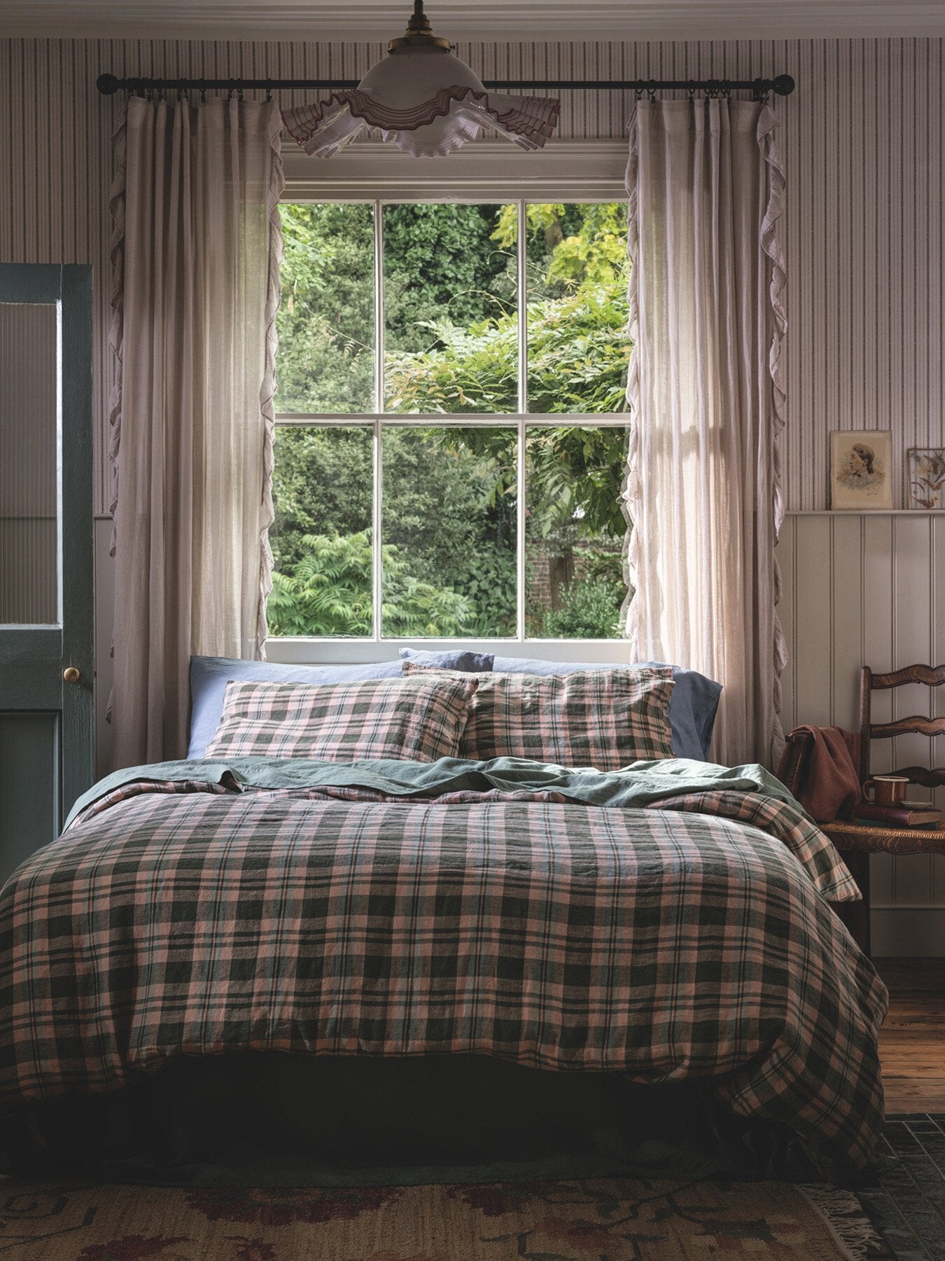 Dallington Plaid Linen Blend Duvet Cover