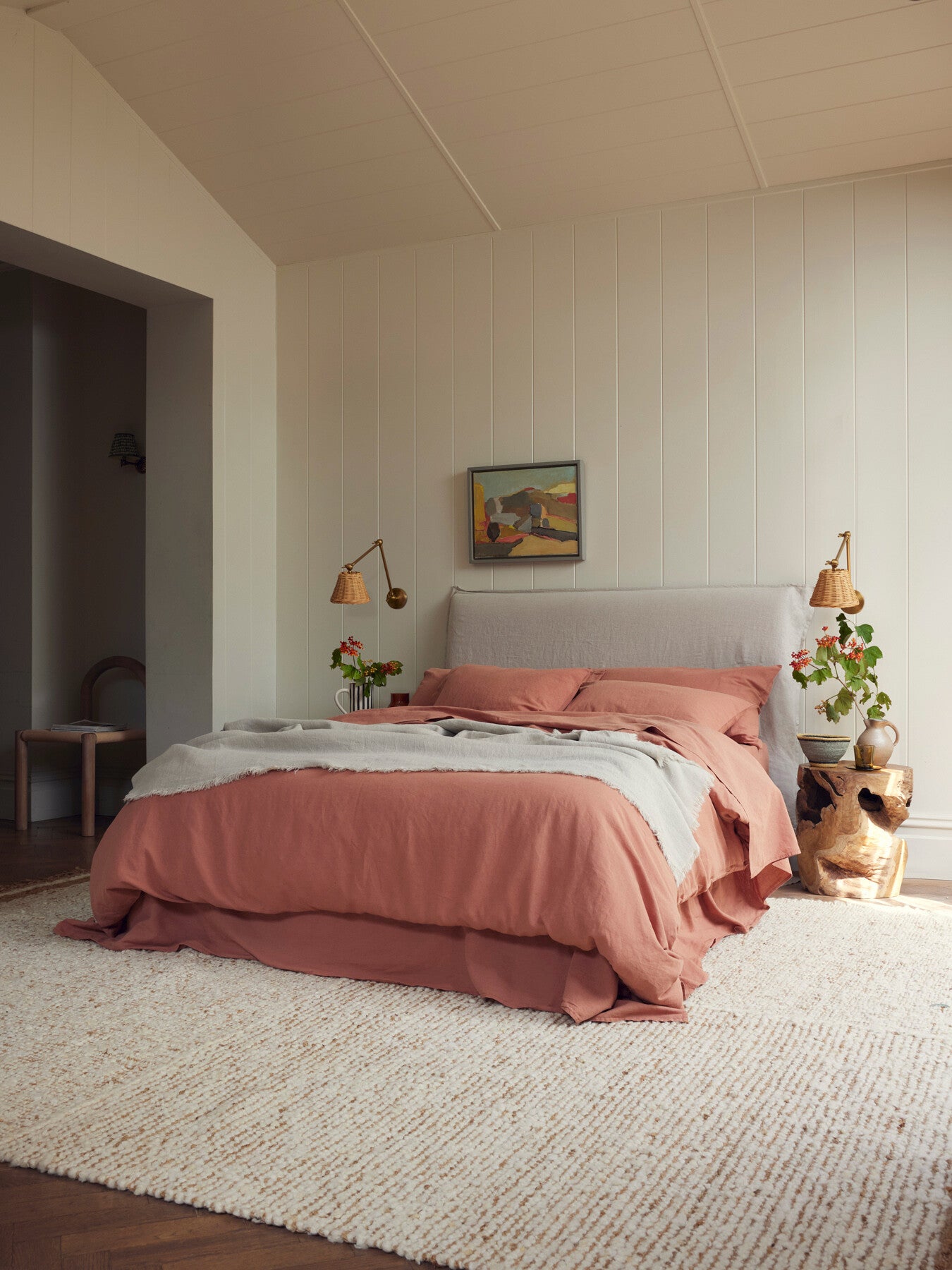 Plain Linen Blend Duvet Cover