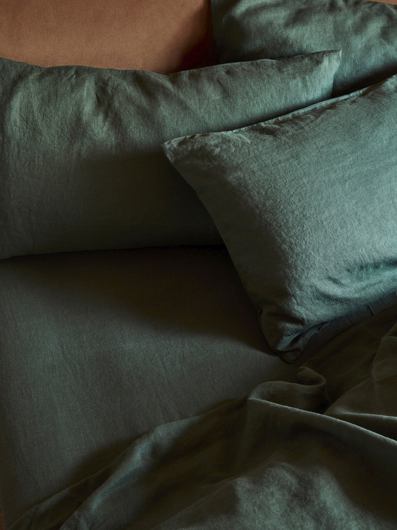 Plain Linen Blend Fitted Sheet