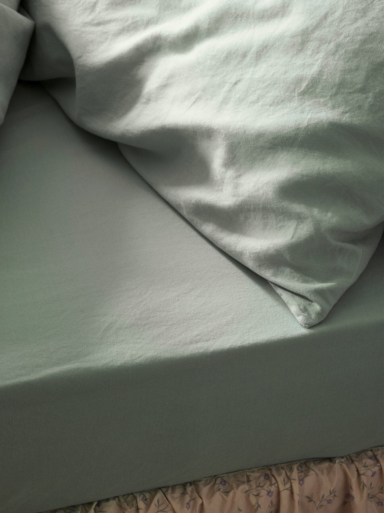 Plain Linen Blend Fitted Sheet