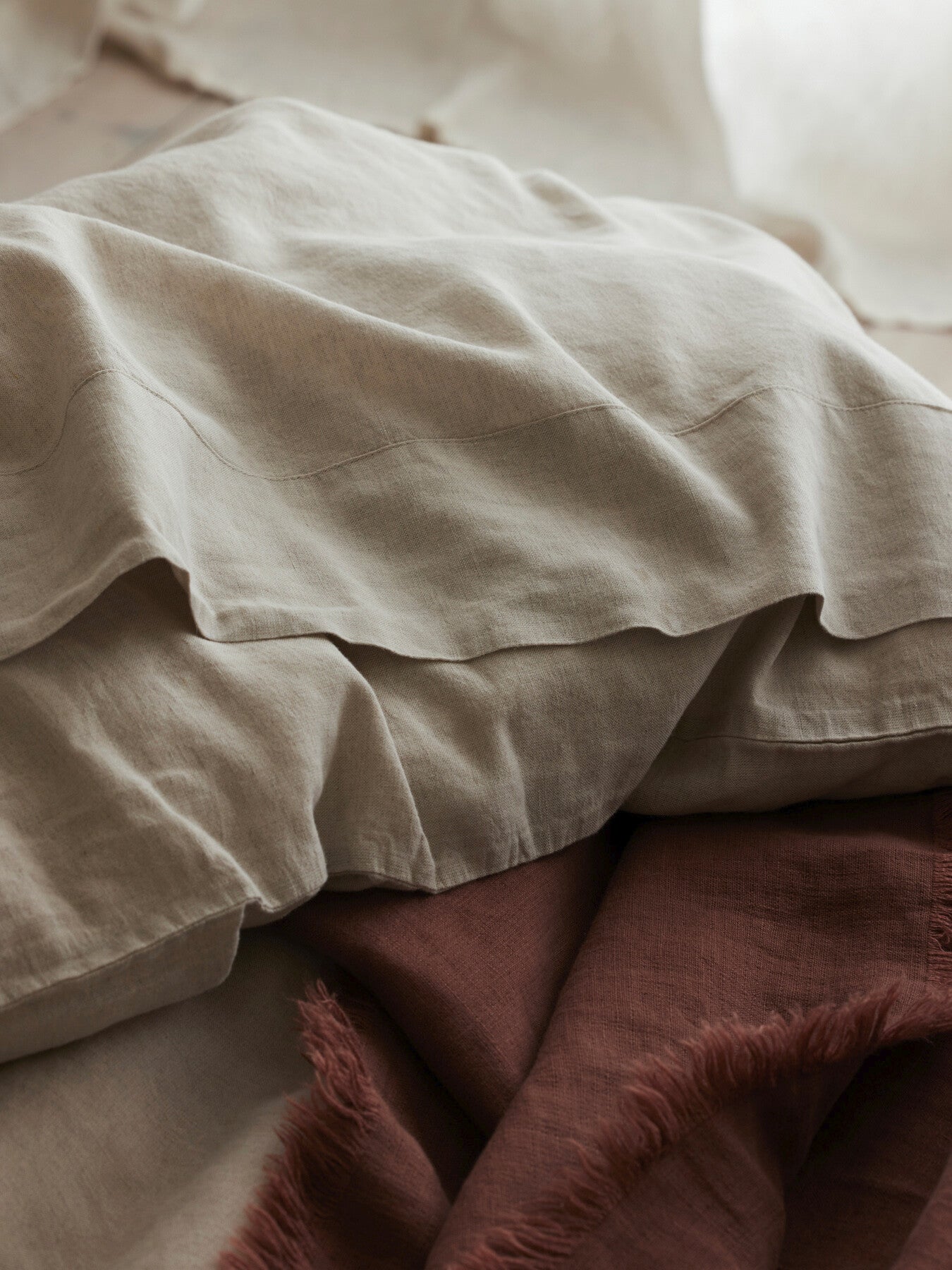 Plain Linen Blend Flat Sheet