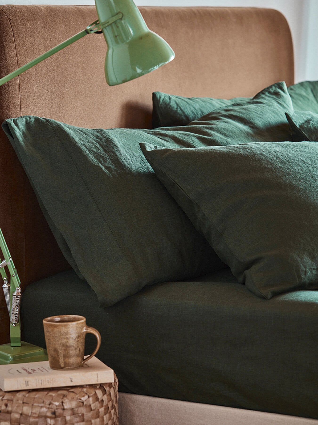 Plain Linen Blend Pillowcase Pair