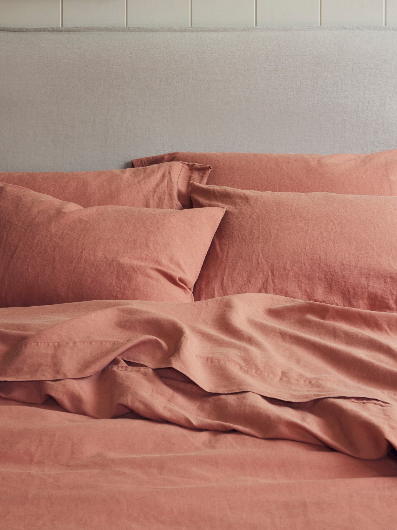 Plain Linen Blend Pillowcase Pair