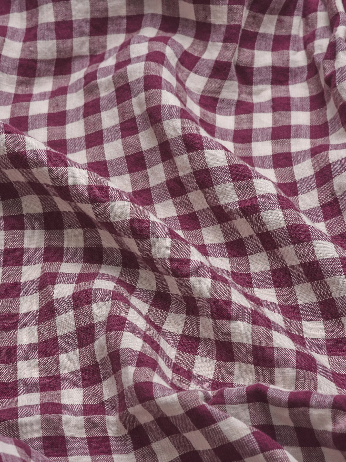 Gingham Linen Blend Duvet Cover