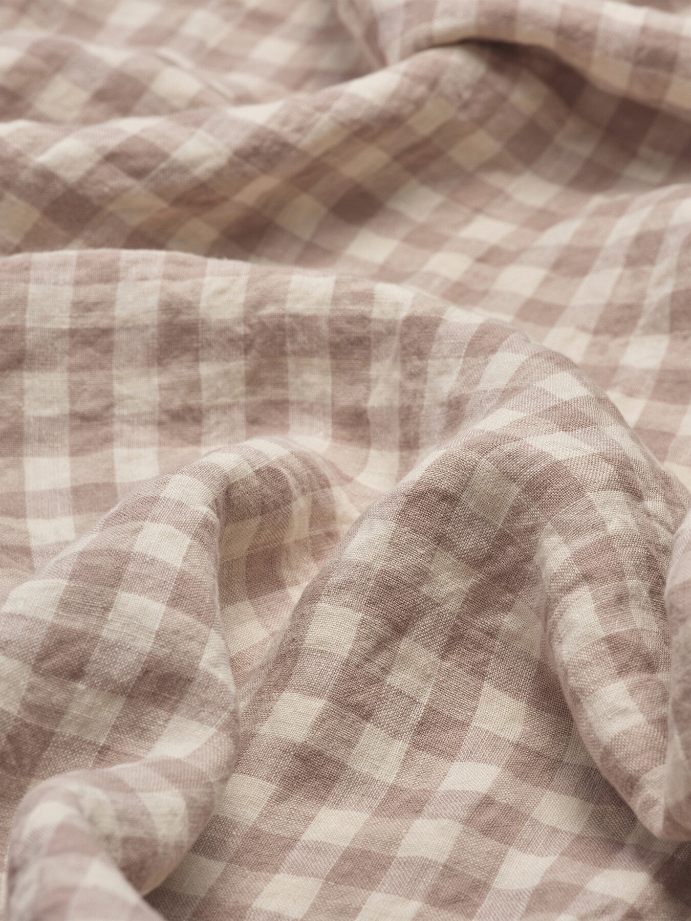 Gingham Linen Blend Flat Sheet
