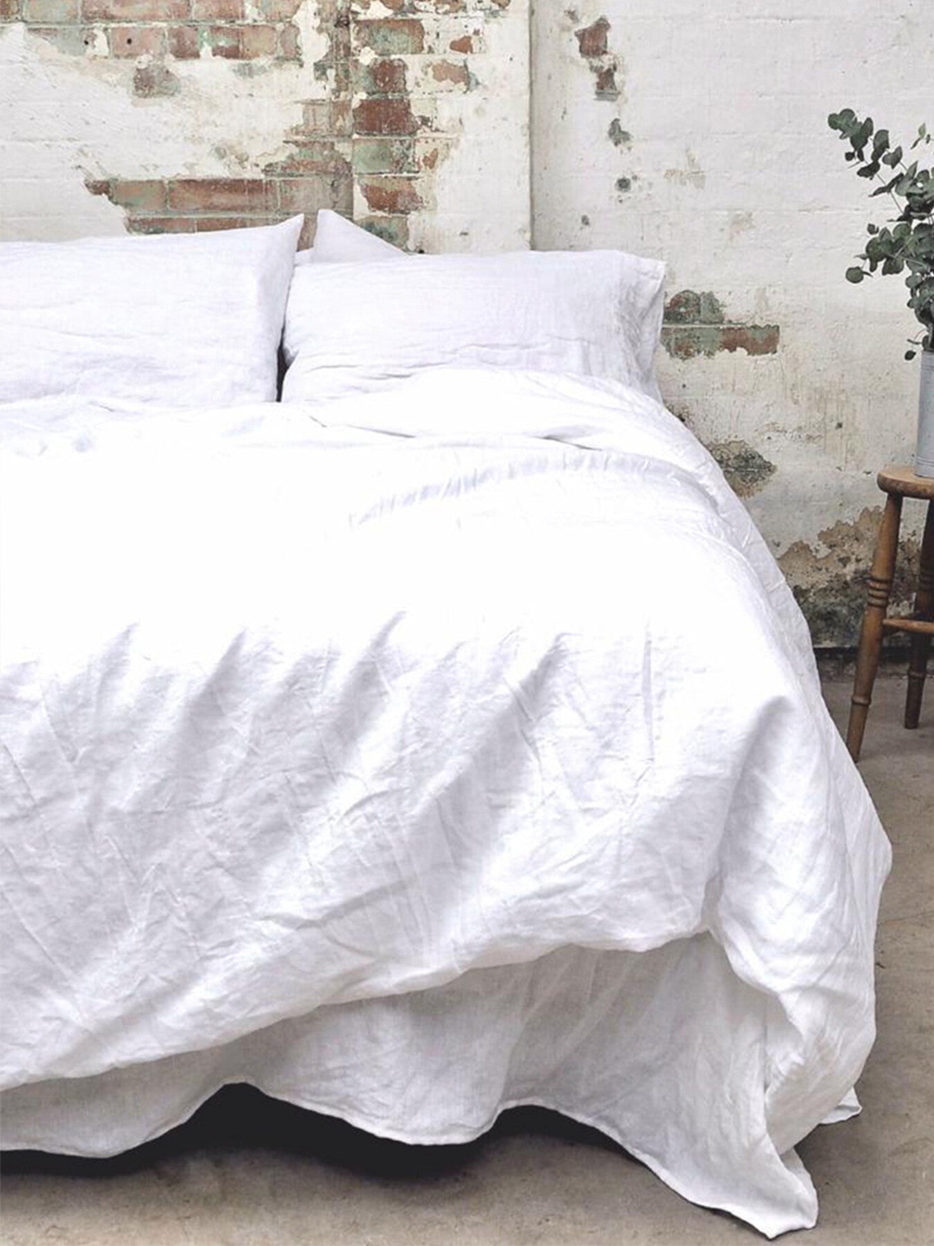Plain Linen Fitted Sheet