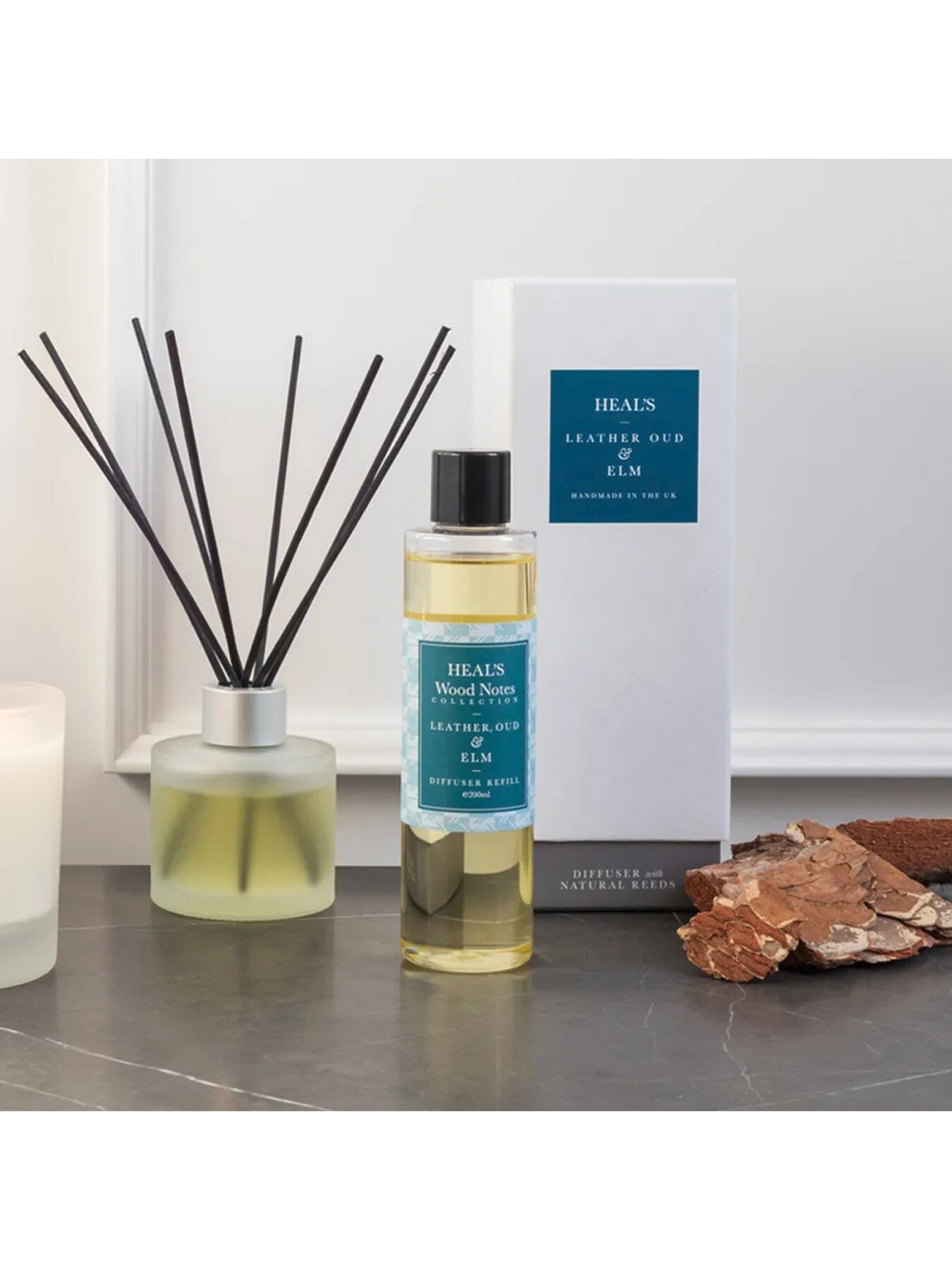 Leather Oud & Elm Natural Reed Diffuser