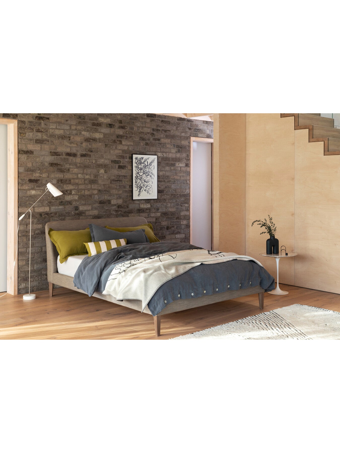 Wallis Bed King Broadweave Pebble