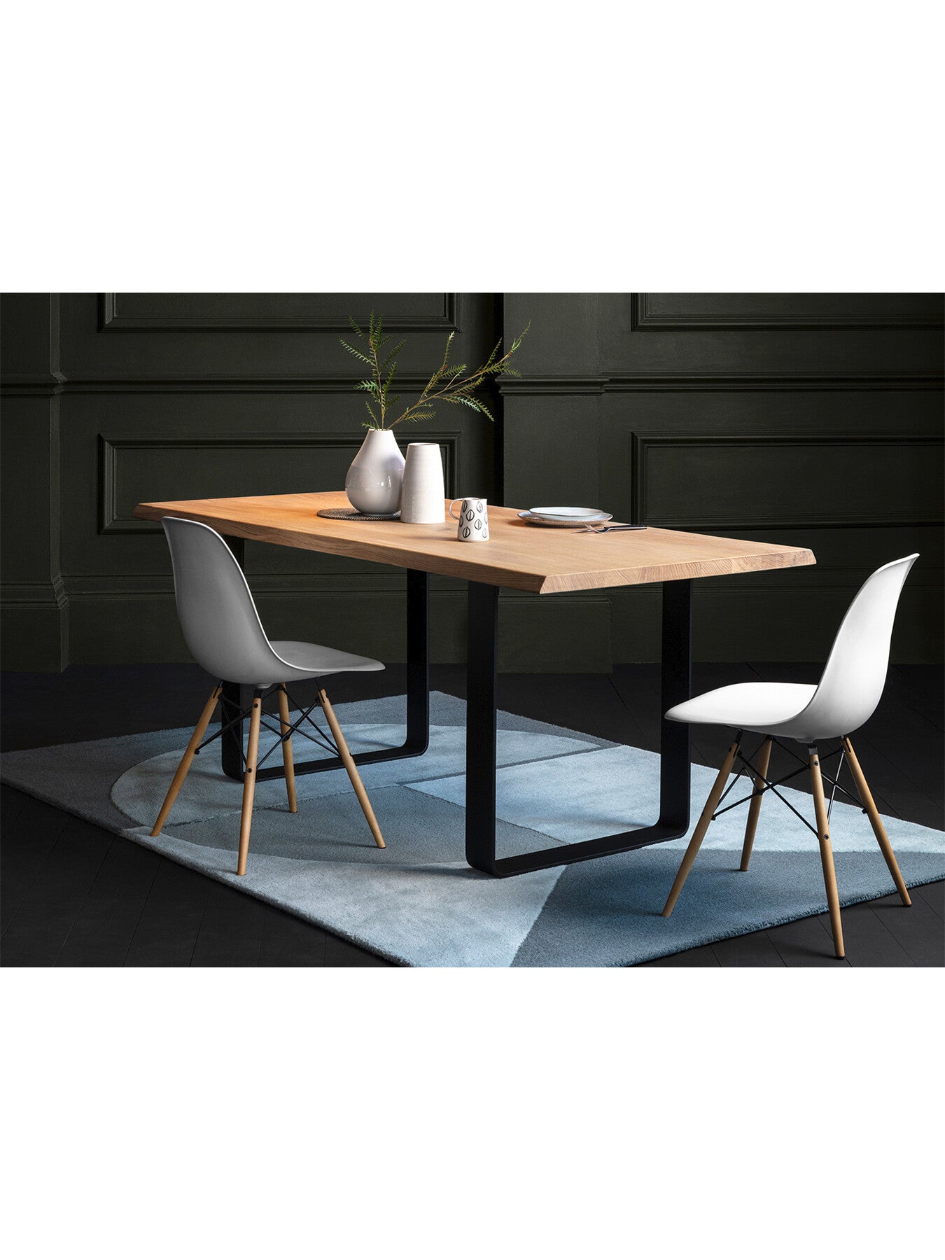 Prague Table White Oak Straight Edge