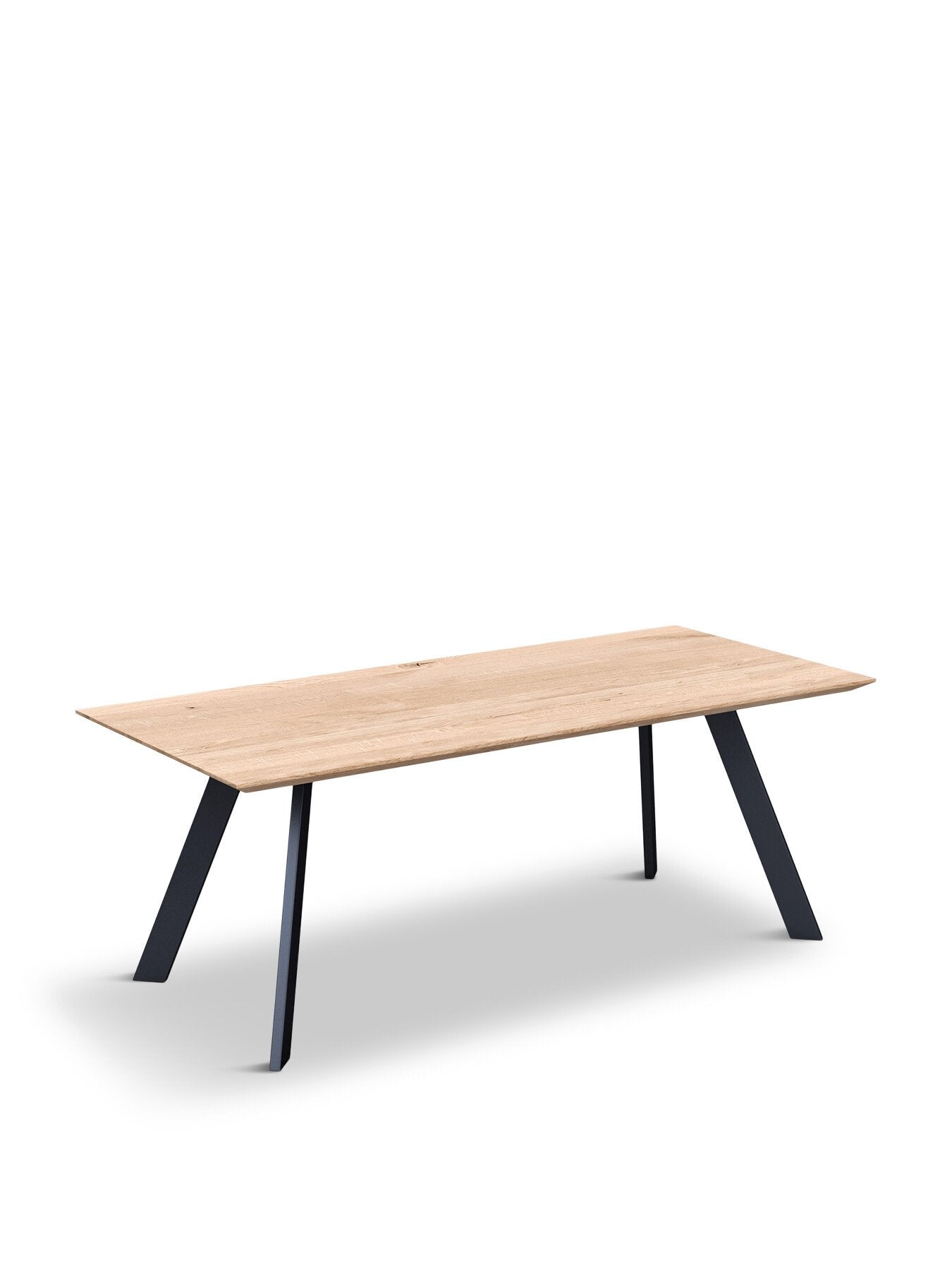 Madrid Table White Oak Straight Edge