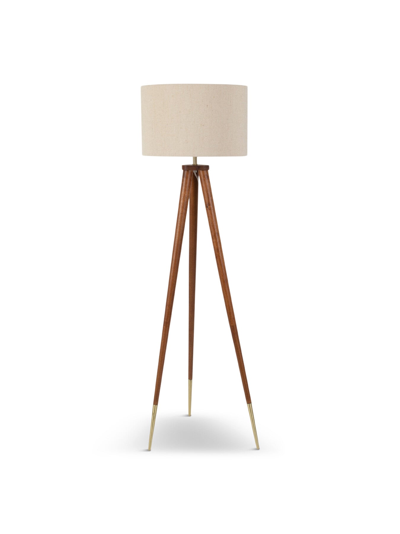 Hawkins Wooden Tripod Floor Lamp with Shade