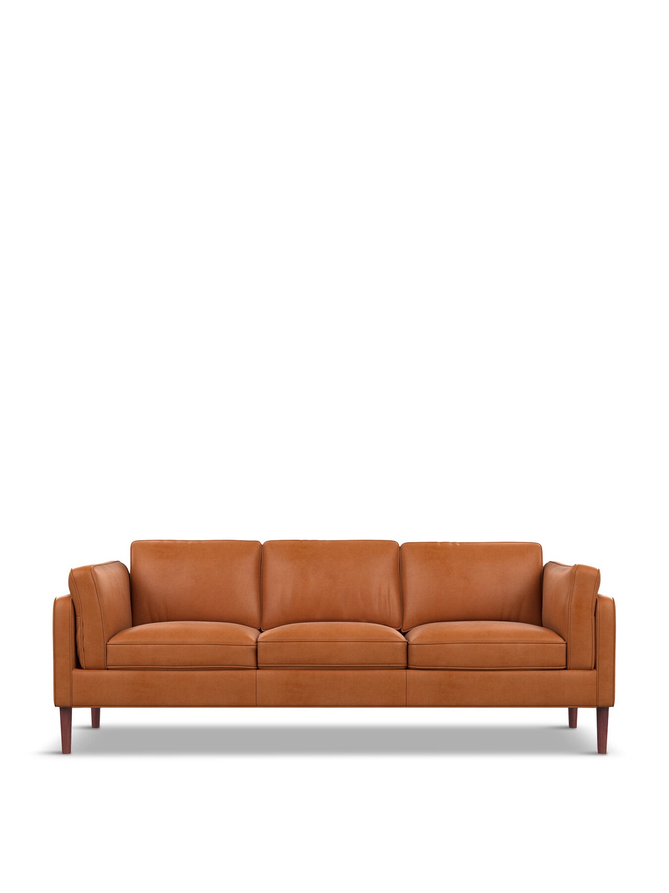 Sonno 4 Seater Sofa Daino Leather Treacle