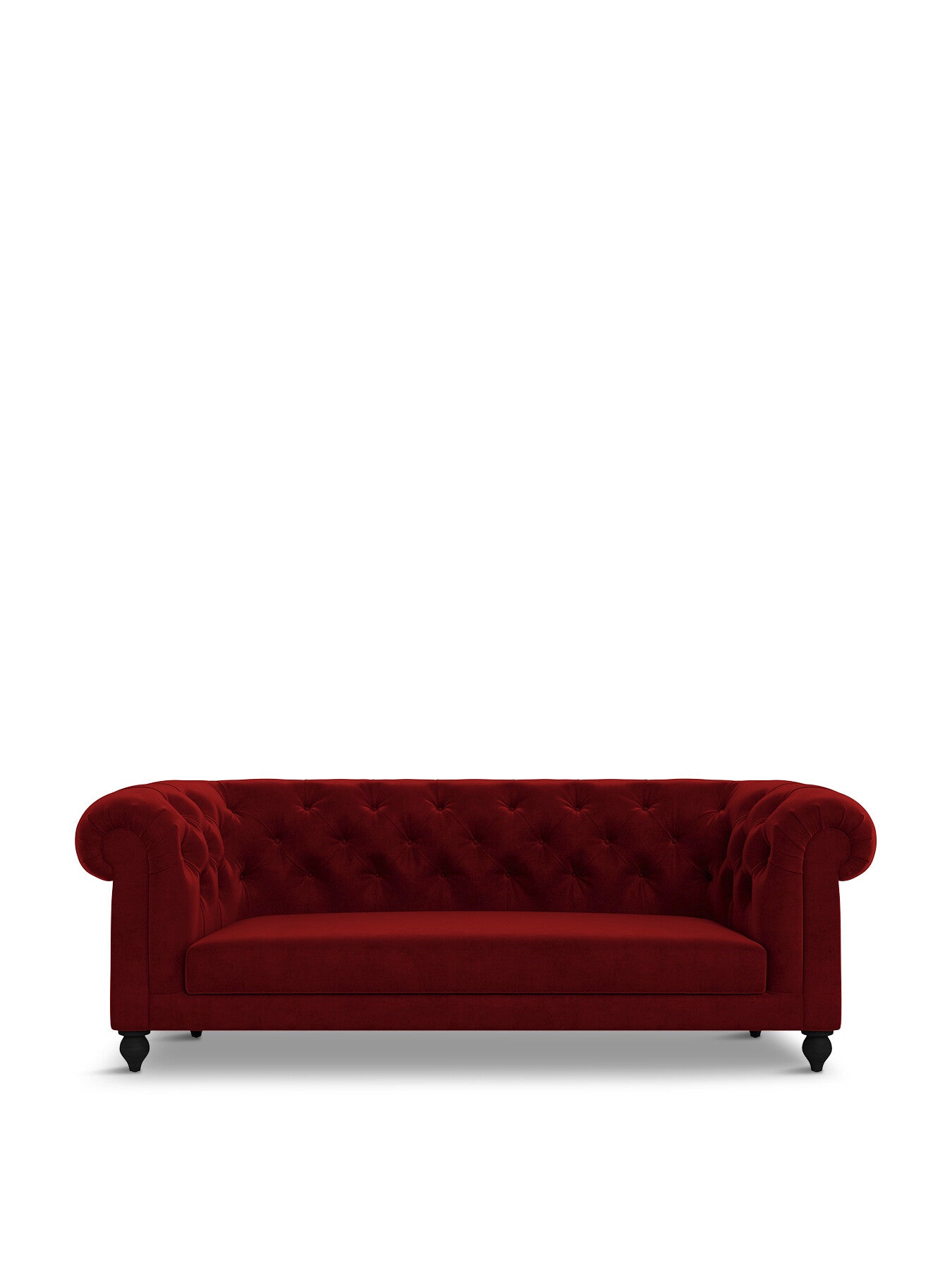 Fitzrovia 3 Seater Sofa Smart Luxe Velvet Mulberry