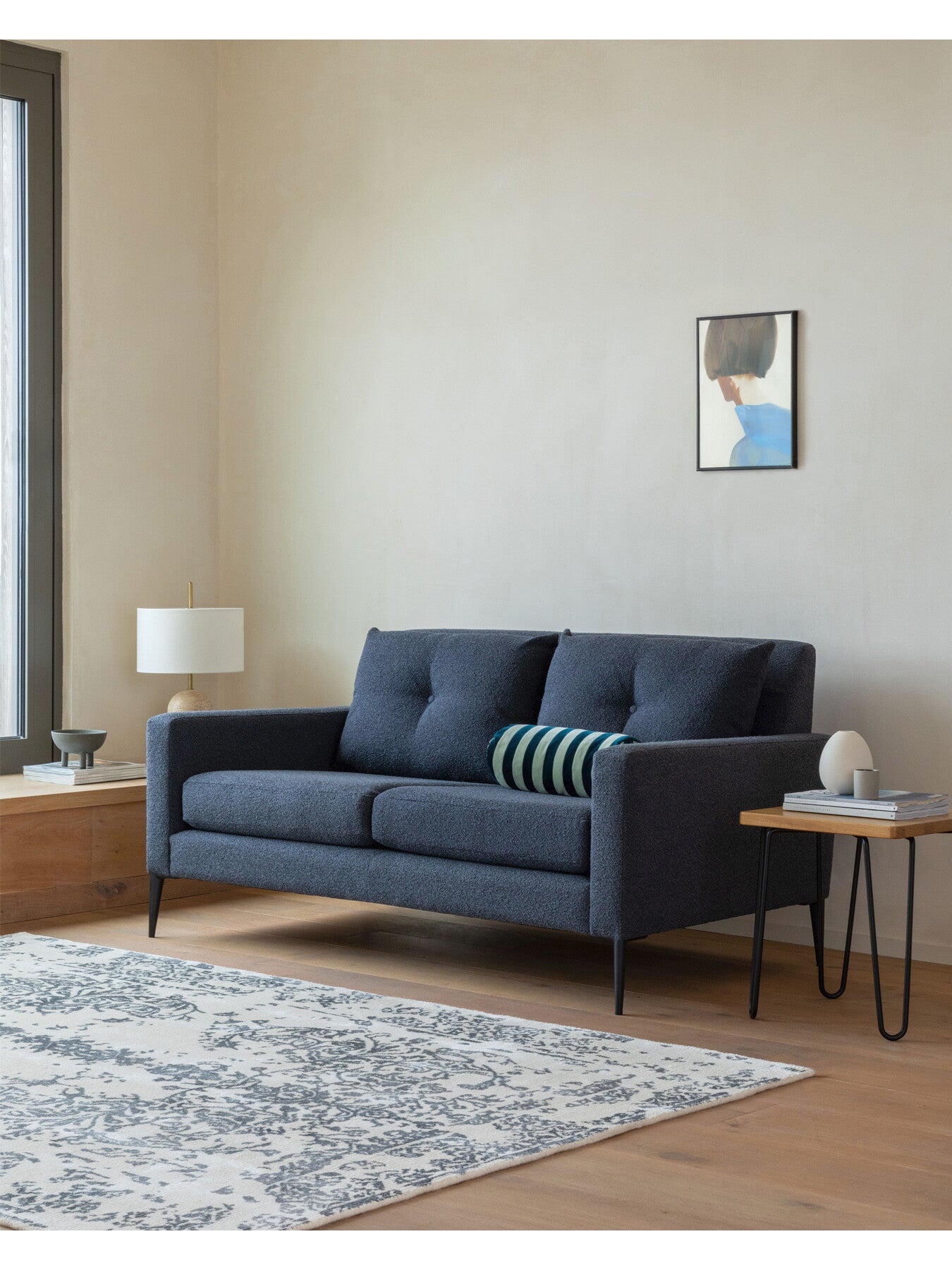Brunel 2 Seater Boucle Indigo