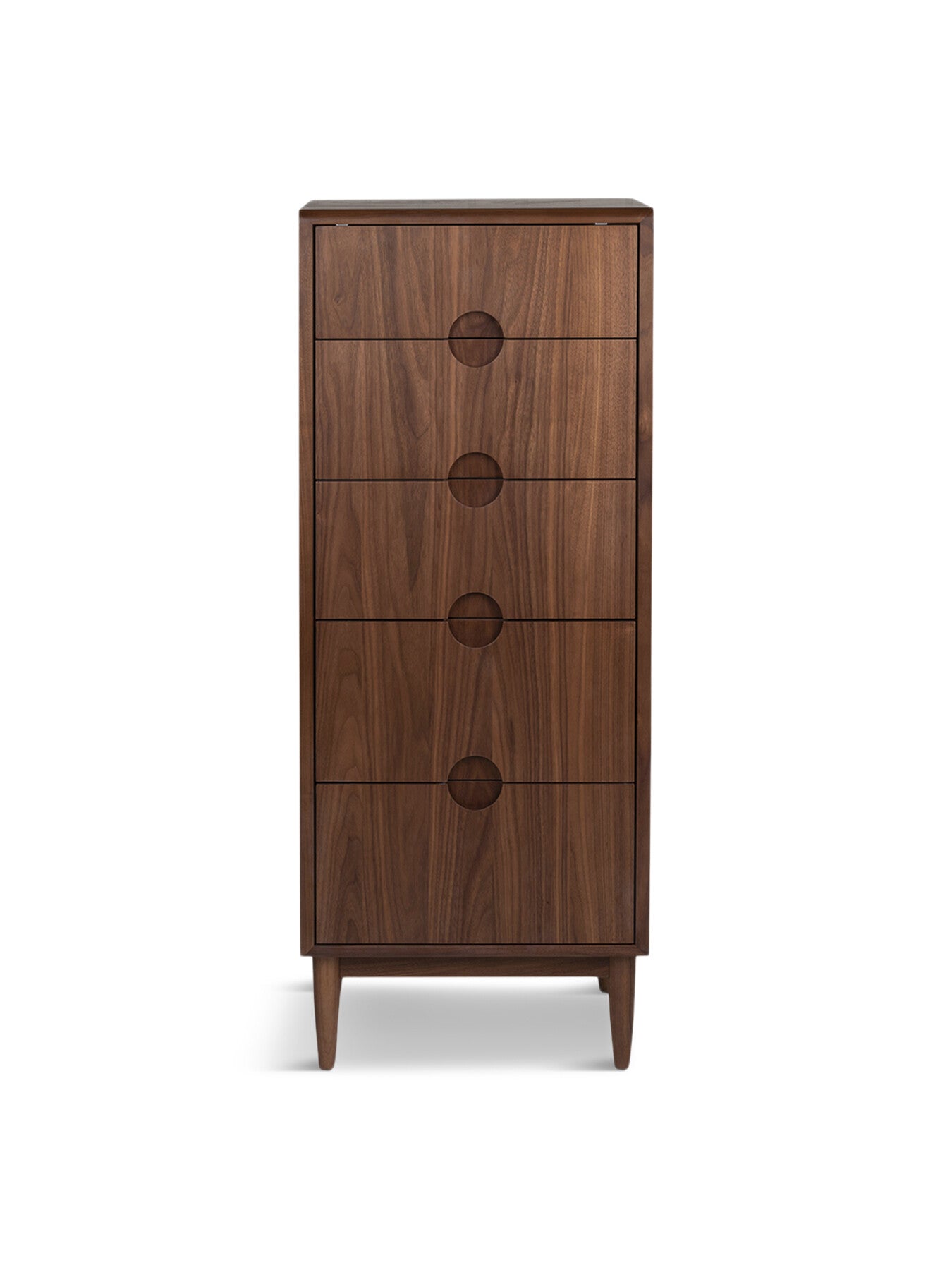Amira 5 Drawer Tall Chest Walnut