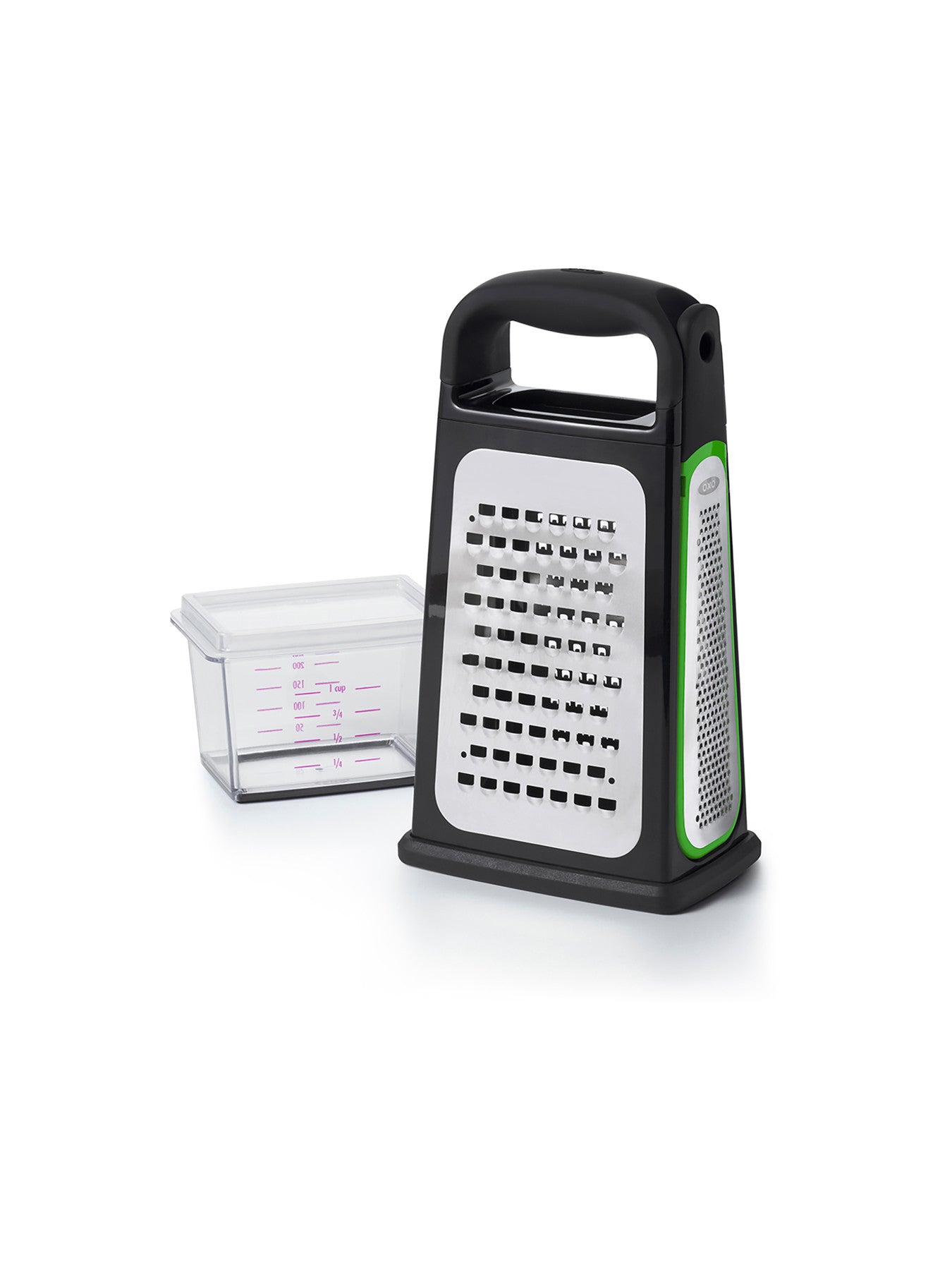 Etched Box Grater with Removable Zester