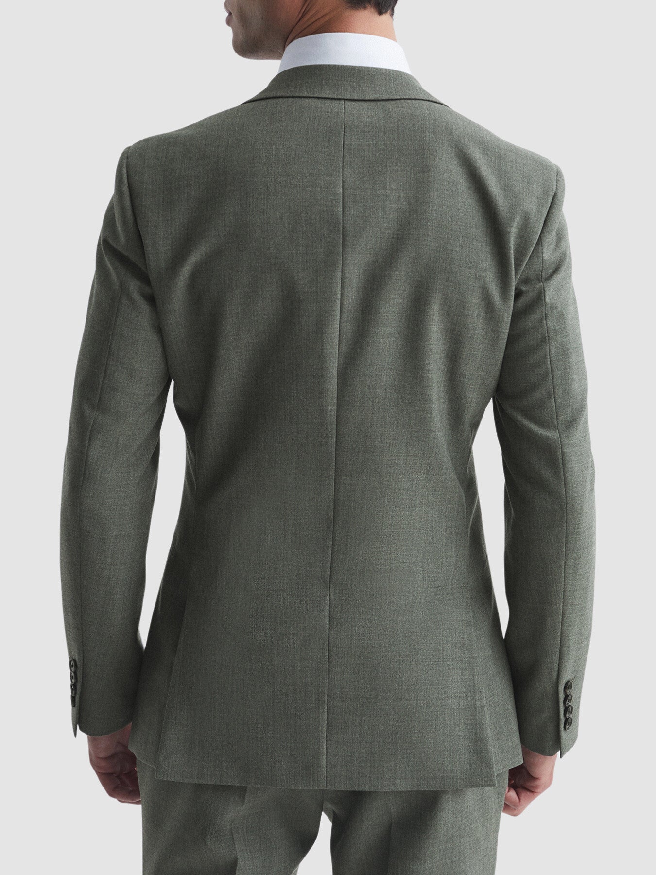 Firm Single Breasted Slim Fit Wool Blazer