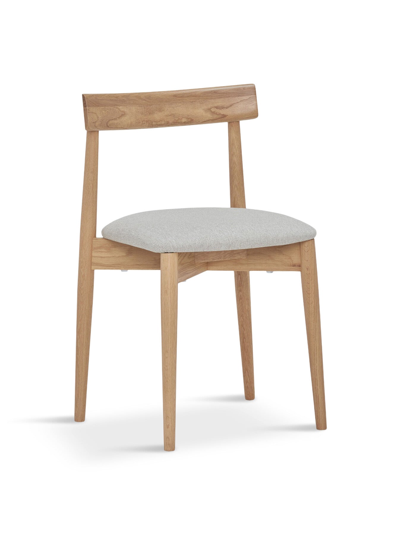 Ava Wood Open Back Dining Chair With Fabric