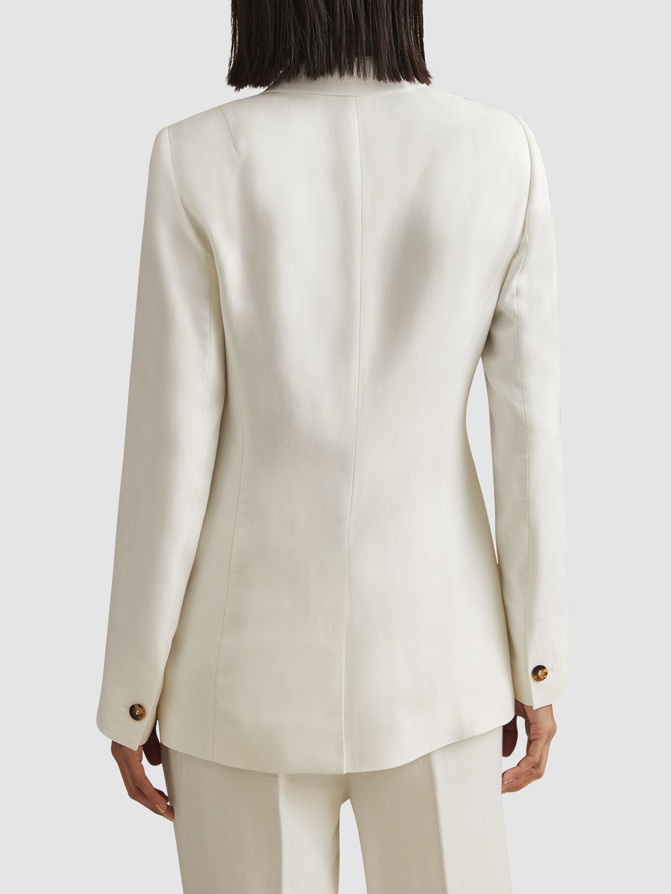 Lori Viscose-Linen Double Breasted Suit Blazer
