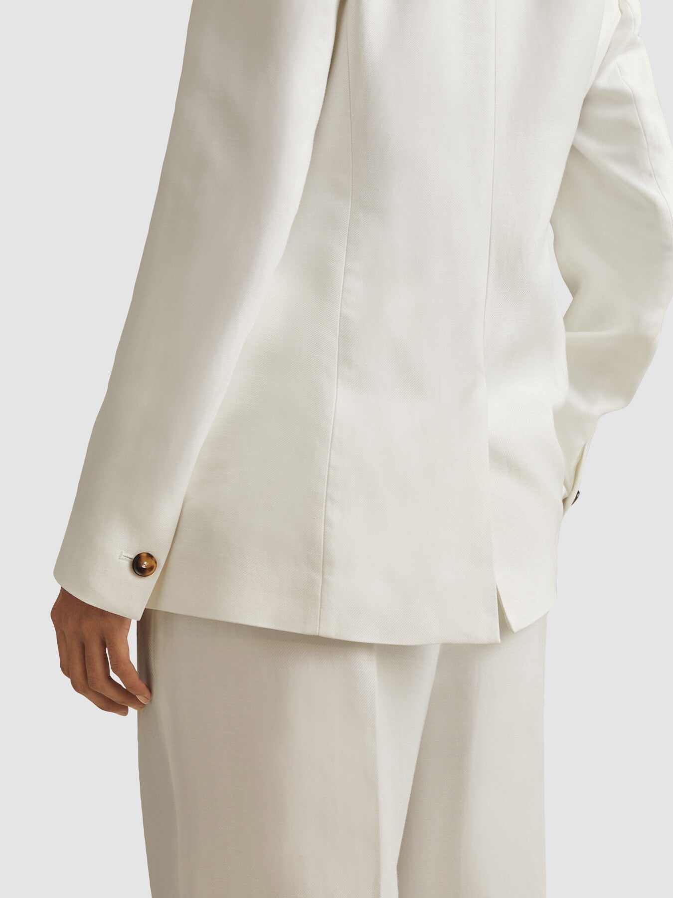 Lori Viscose-Linen Double Breasted Suit Blazer