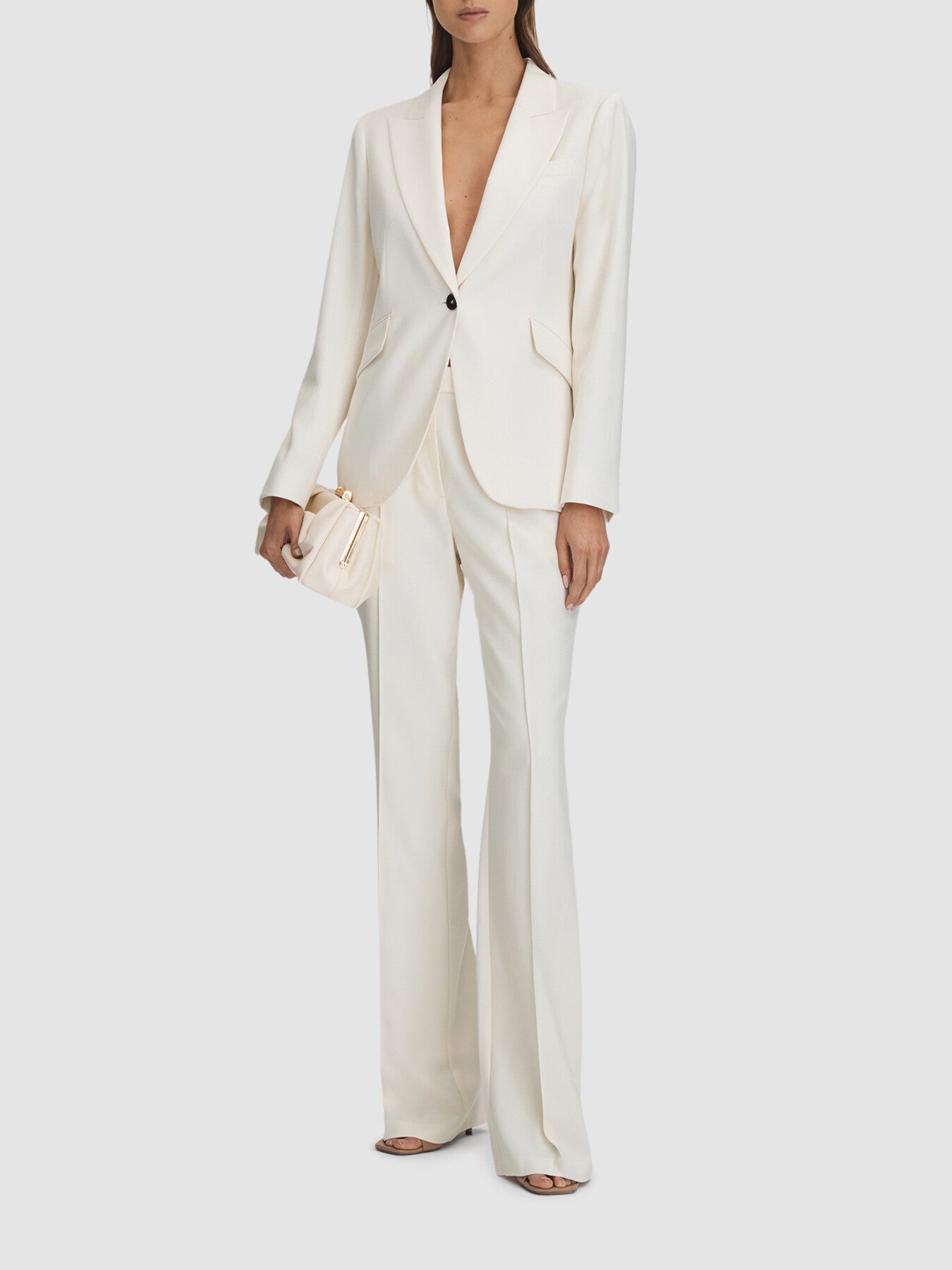 CreamMillie Tailored Single Breasted Suit Blazer