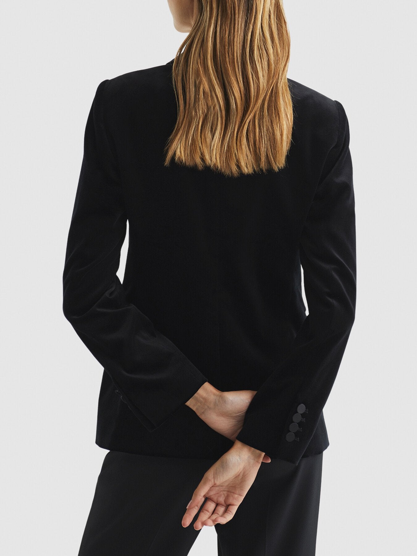 Opal Velvet Single Breasted Blazer