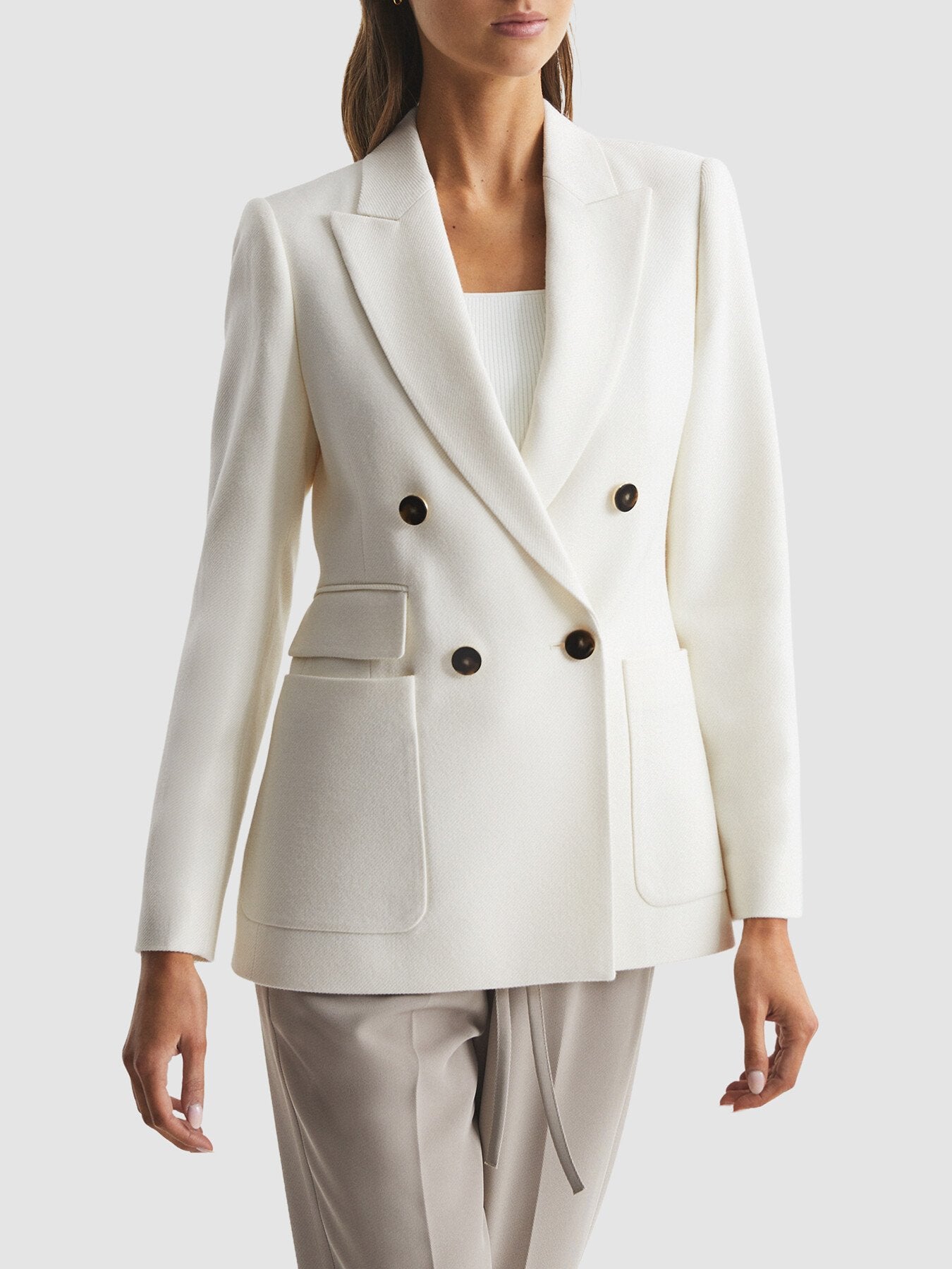 Larsson Double Breasted Twill Blazer