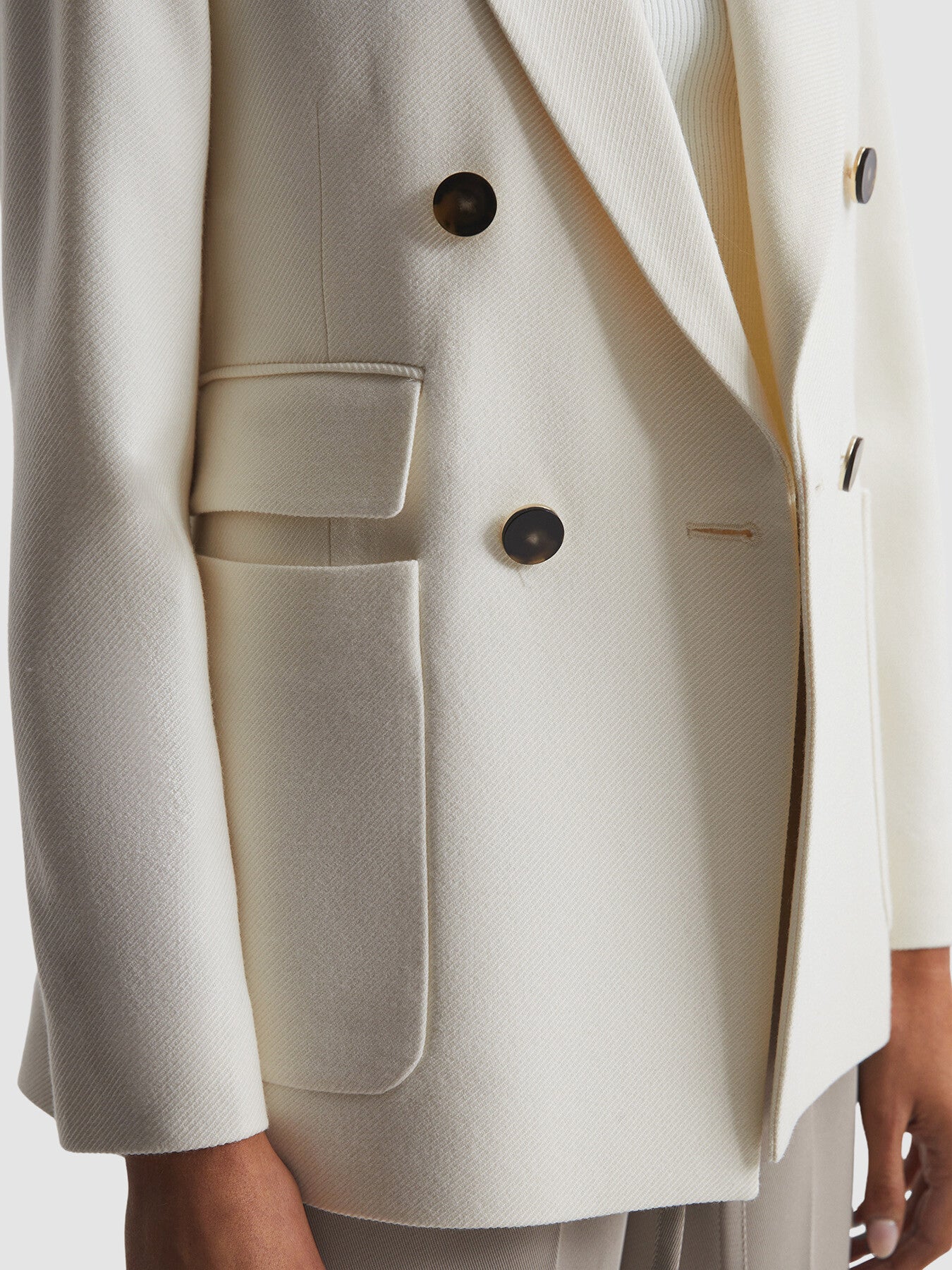 Larsson Double Breasted Twill Blazer
