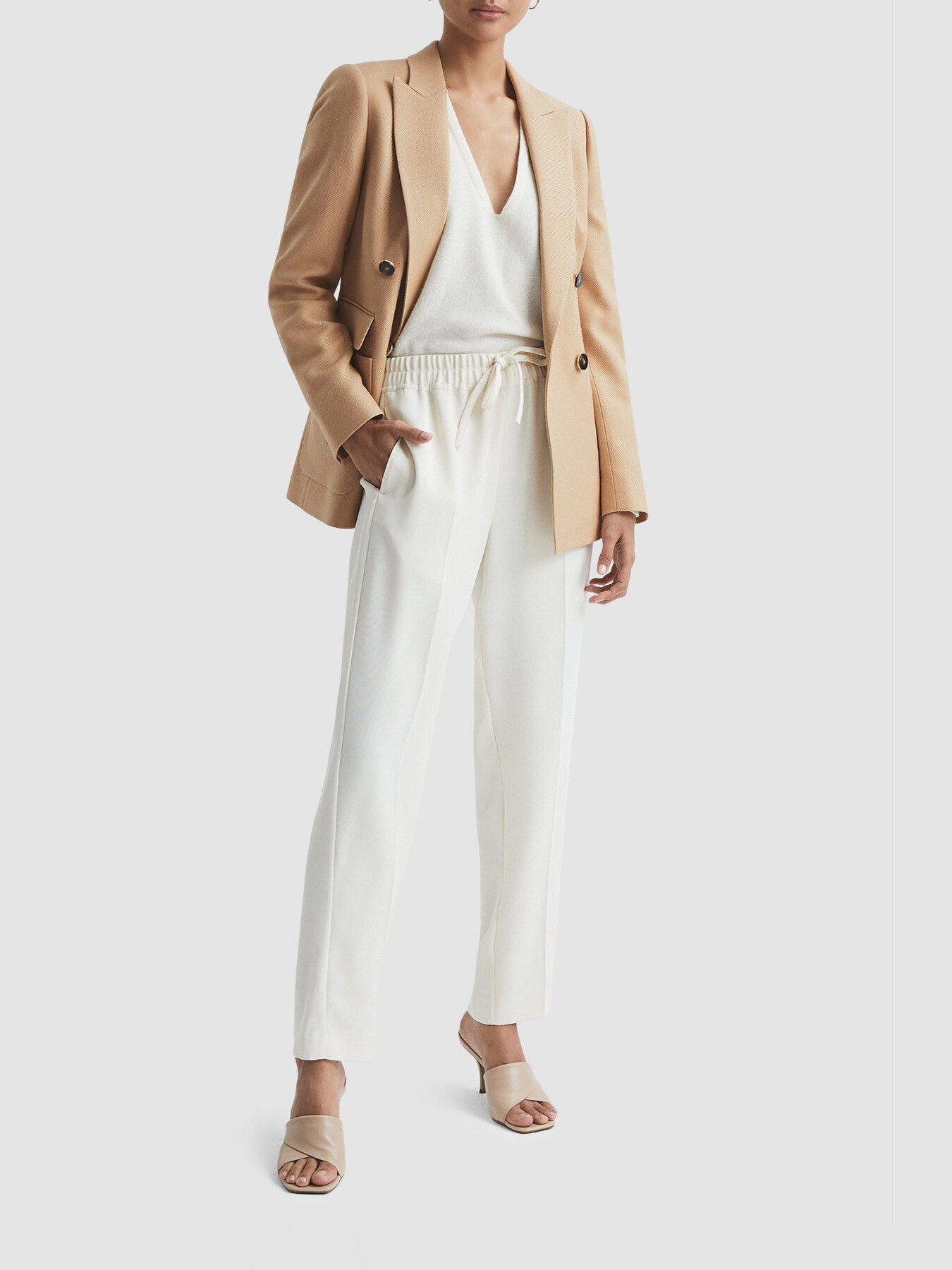 Larsson Double Breasted Twill Blazer