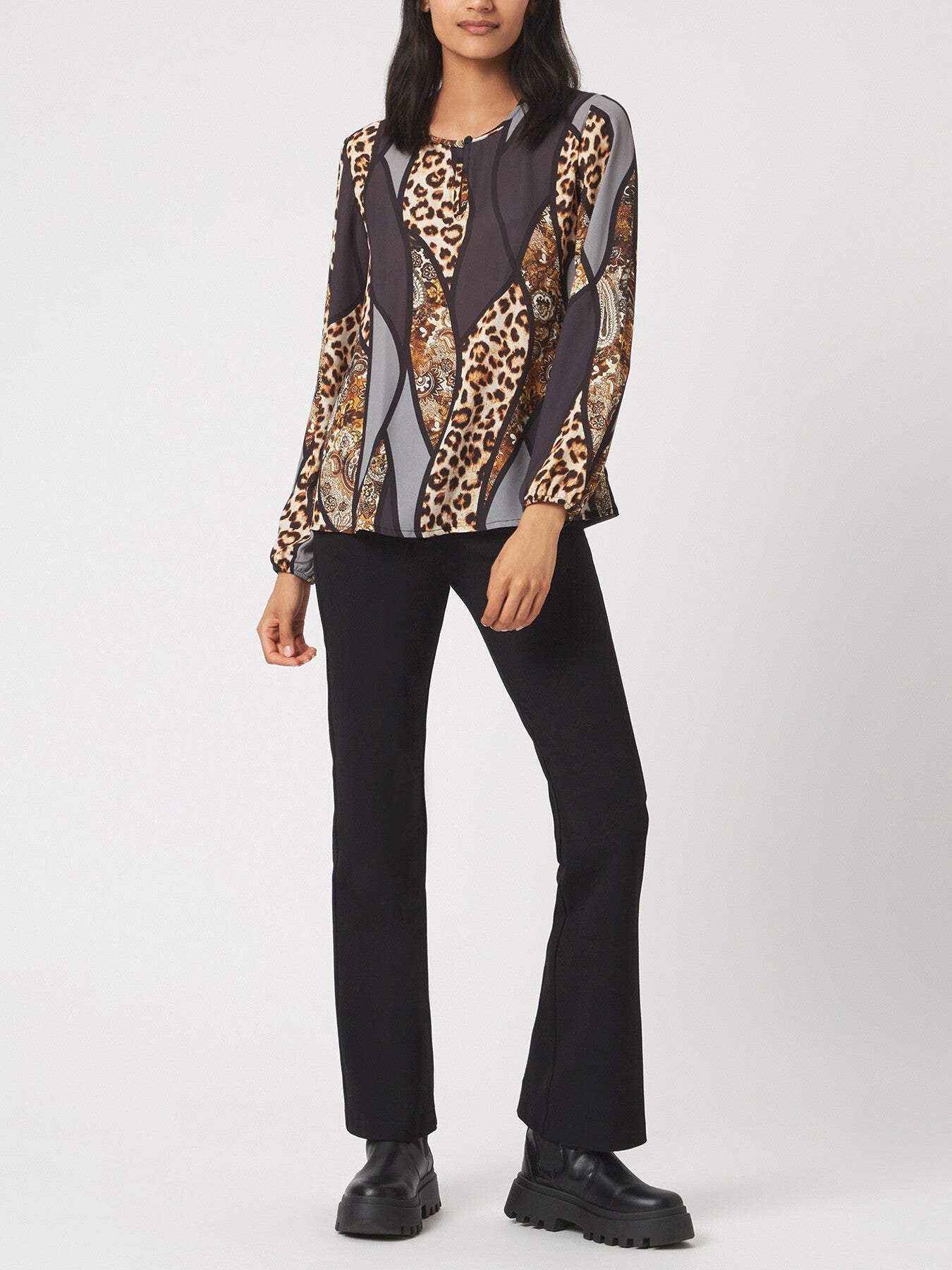 Leopard Detail Print Blouse